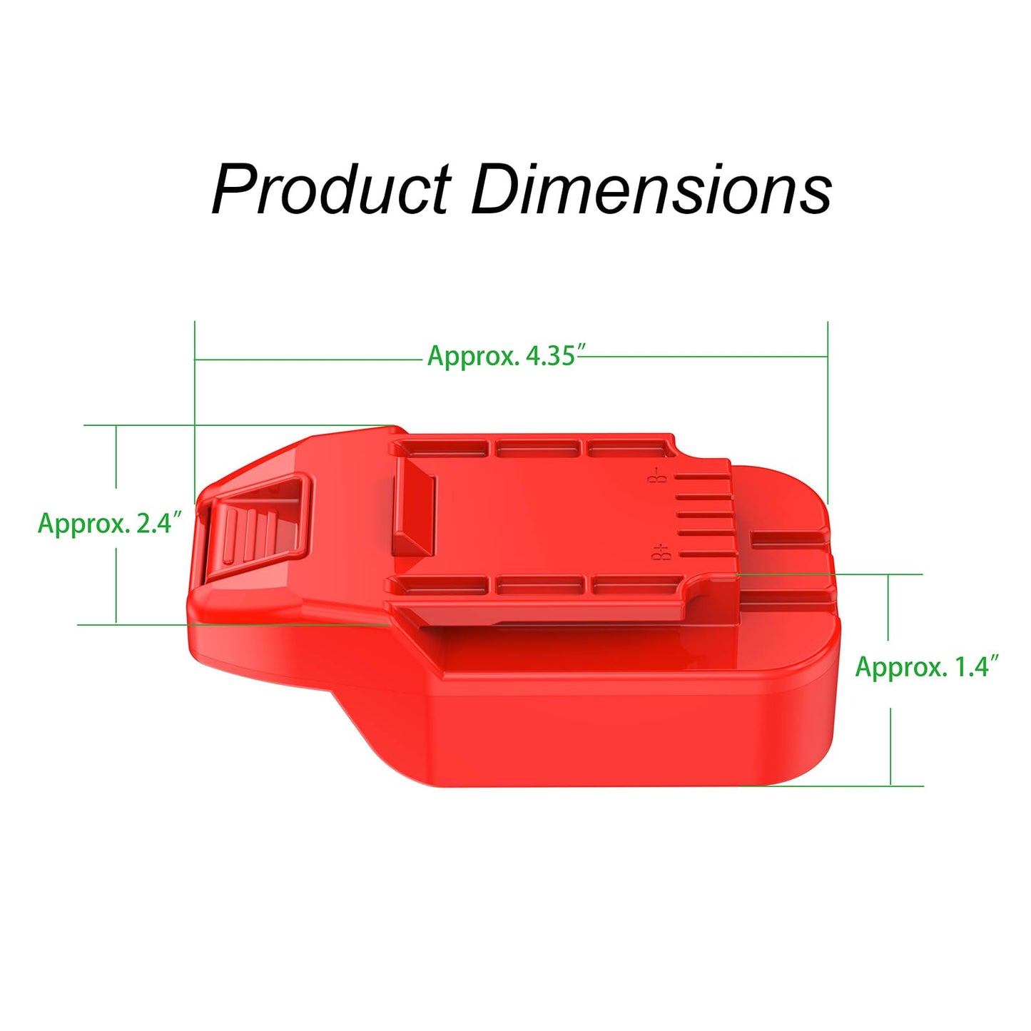 Adapter Upgrade for Bauer 20v Tools - Used for DeWalt 20v MAX Slider Li-Ion Batteries Installation and Power Supply - 1 Adapter Only