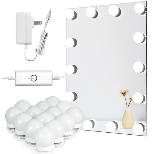 Waneway 14 Bulb Vanity Lights for Mirror, Plug-in Power Adapter & Touch Dimmer, 6,000K, 1350 Lumens (Mirror Not Included)