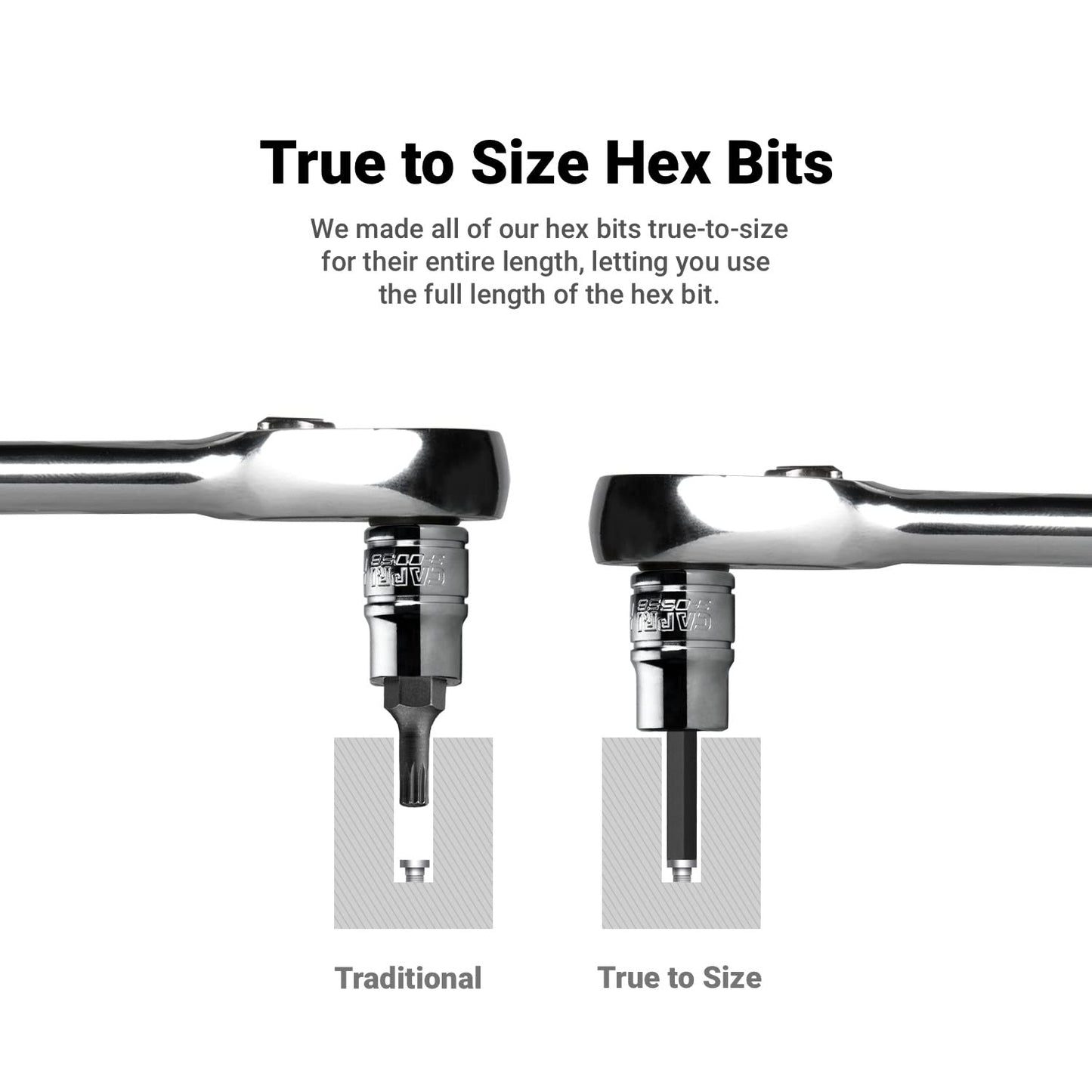 Capri Tools 3-0558 1/2-Inch Hex Bit Socket, 1/2-Inch Drive, SAE