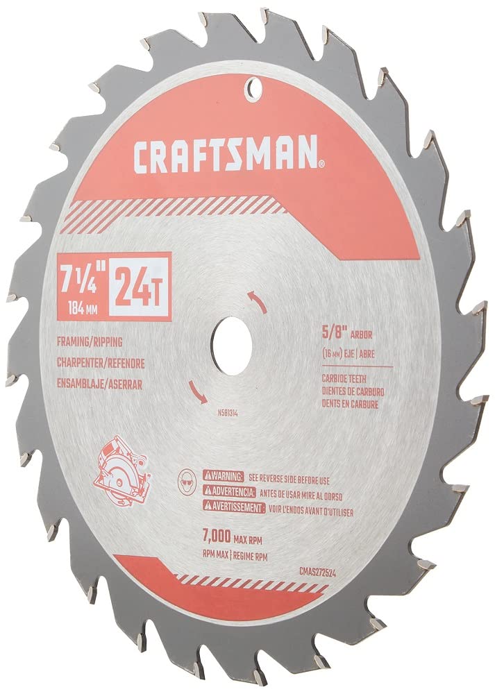 CRAFTSMAN 7-1/4" Miter Saw Blade, 24-Tooth, 3 Pack (CMAS2725243)
