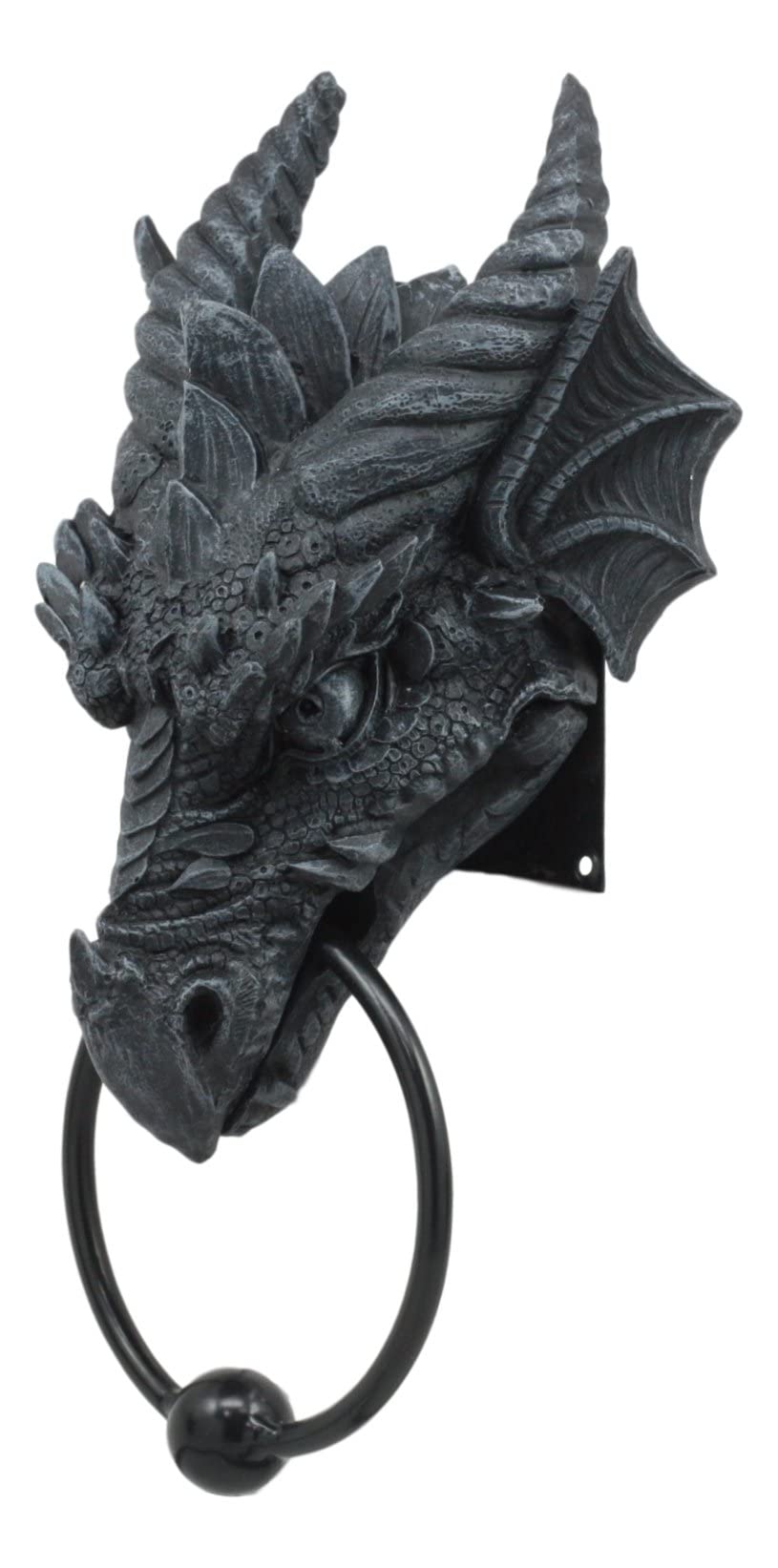 Ebros Gift Gothic Ancient Horned Dragon Wyvern Monarch Guardian Head Door Knocker Myths And Legends Dungeons And Dragons Home Decor Figurine