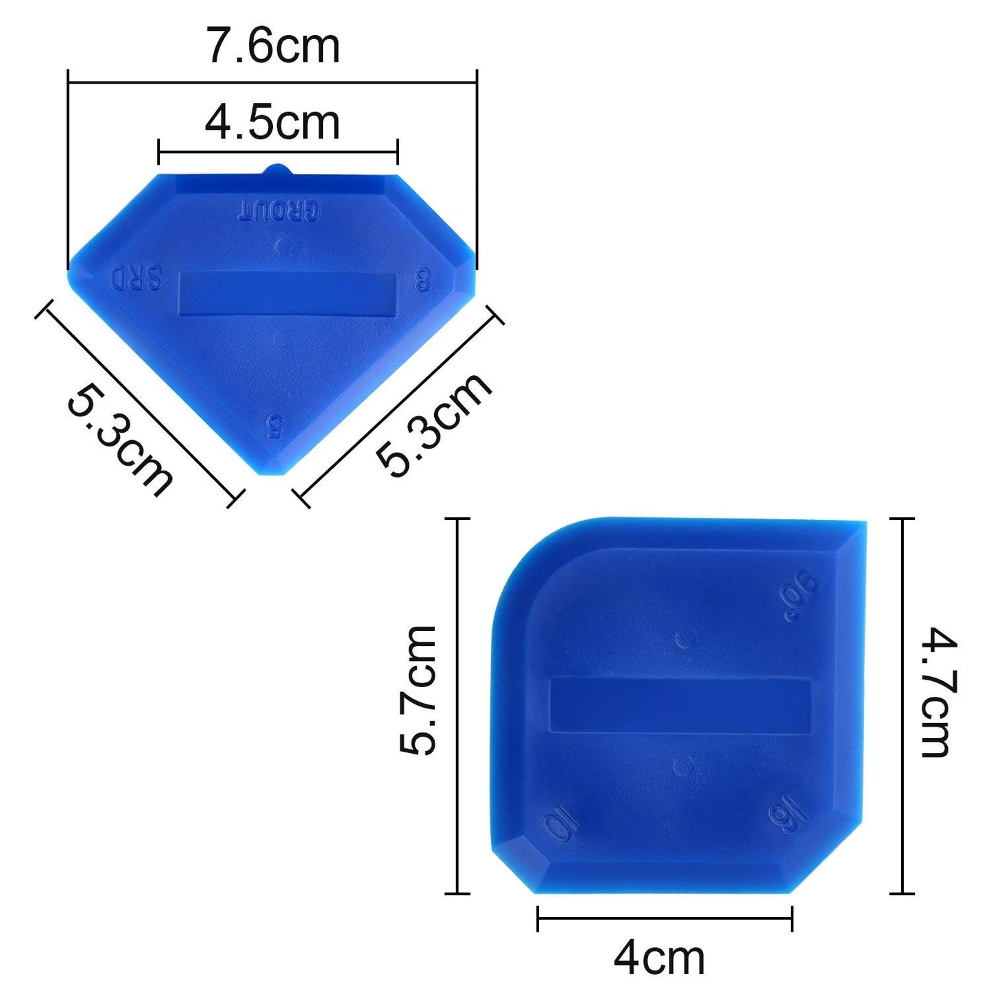 Outus 2 Pieces Caulking Tool Set Silicone Sealant Grout Tool for Kitchen Bathroom Floor Sealant Sealing(Blue)