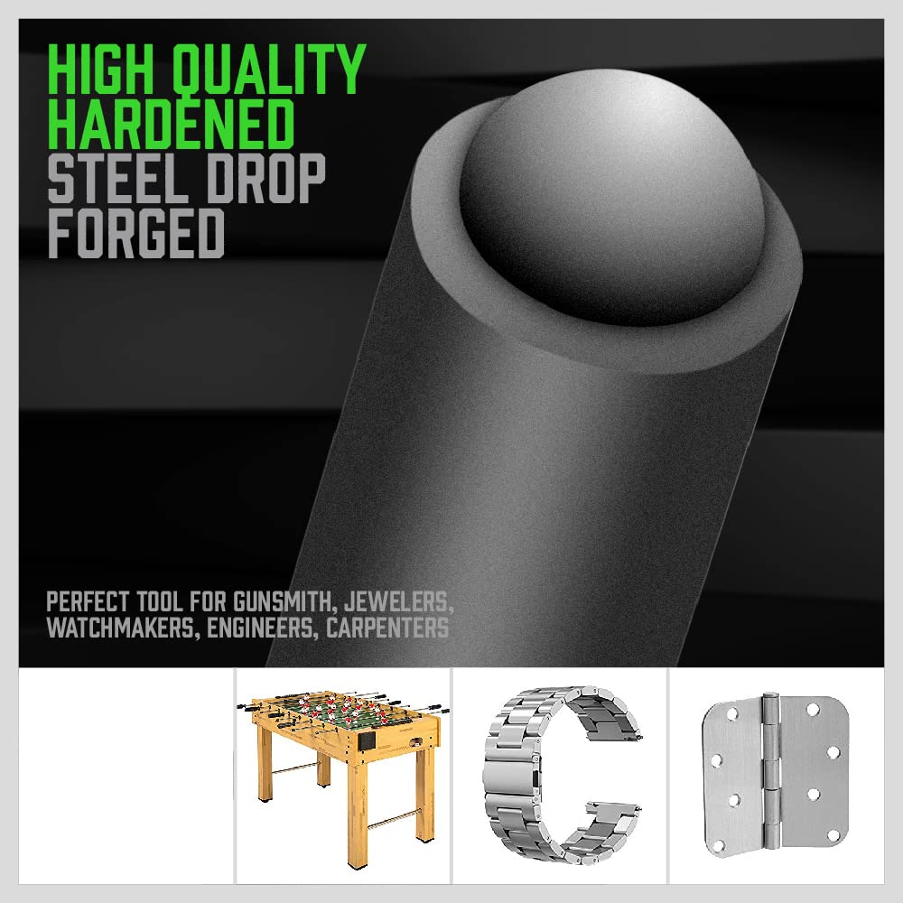 SWANLAKE 9-Pieces Roll Pin Punch Set, Removing Repair Tool with Holder for Automotive, Watch Repair,Jewelry and Craft