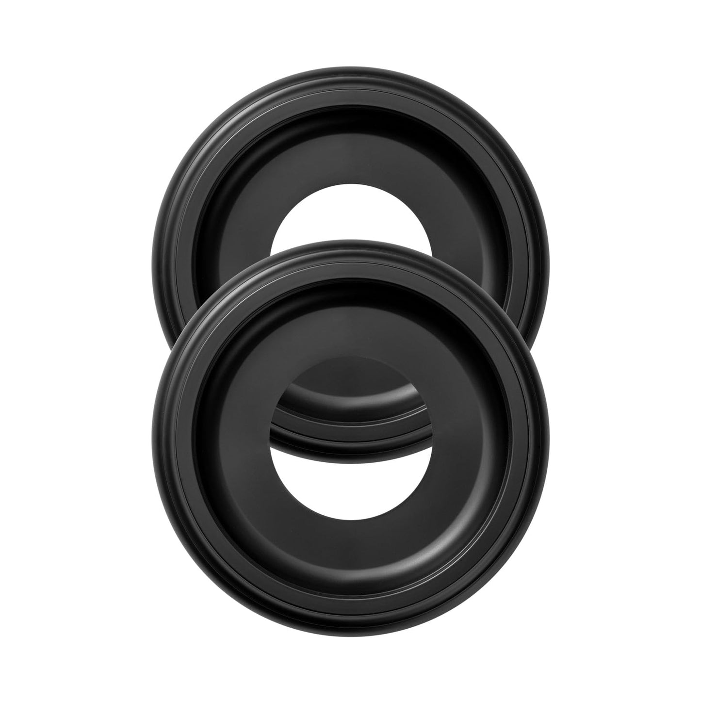 ELFCAB 2 Pack Black Molded Nylon Ceiling Medallion for Light Fixtures and Ceiling Fans 10"OD x 4"ID x 1"P (Fits Canopies up to7-1/4")