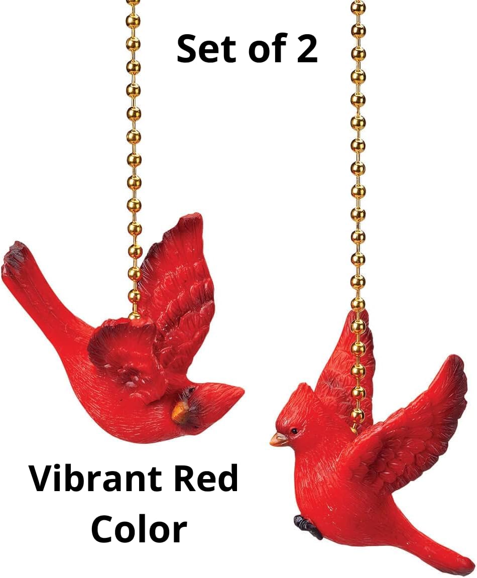 Cardinal Fan Pulls, Set of 2