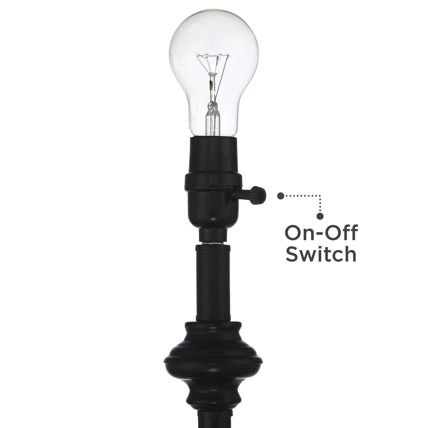 360 Lighting Carter 3-Piece Table & Floor Lamp Set, Black Metal with Cream Drum Shades, Ideal for Living Room, Bedroom, Office