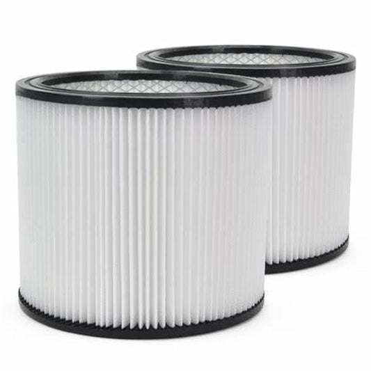 2-Pack Replacement Cartridge Filters for Shop-Vac 90304/90333/90350, Reusable & Washable, Fits Most 5+ Gallon Wet/Dry Vacuums
