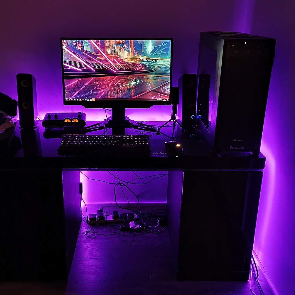 Ontesik 20ft LED Black Light Strip Kit, 360 LEDs, 12V Flexible UV Strip for Bedroom, Party, Wedding, Halloween & Dark Events