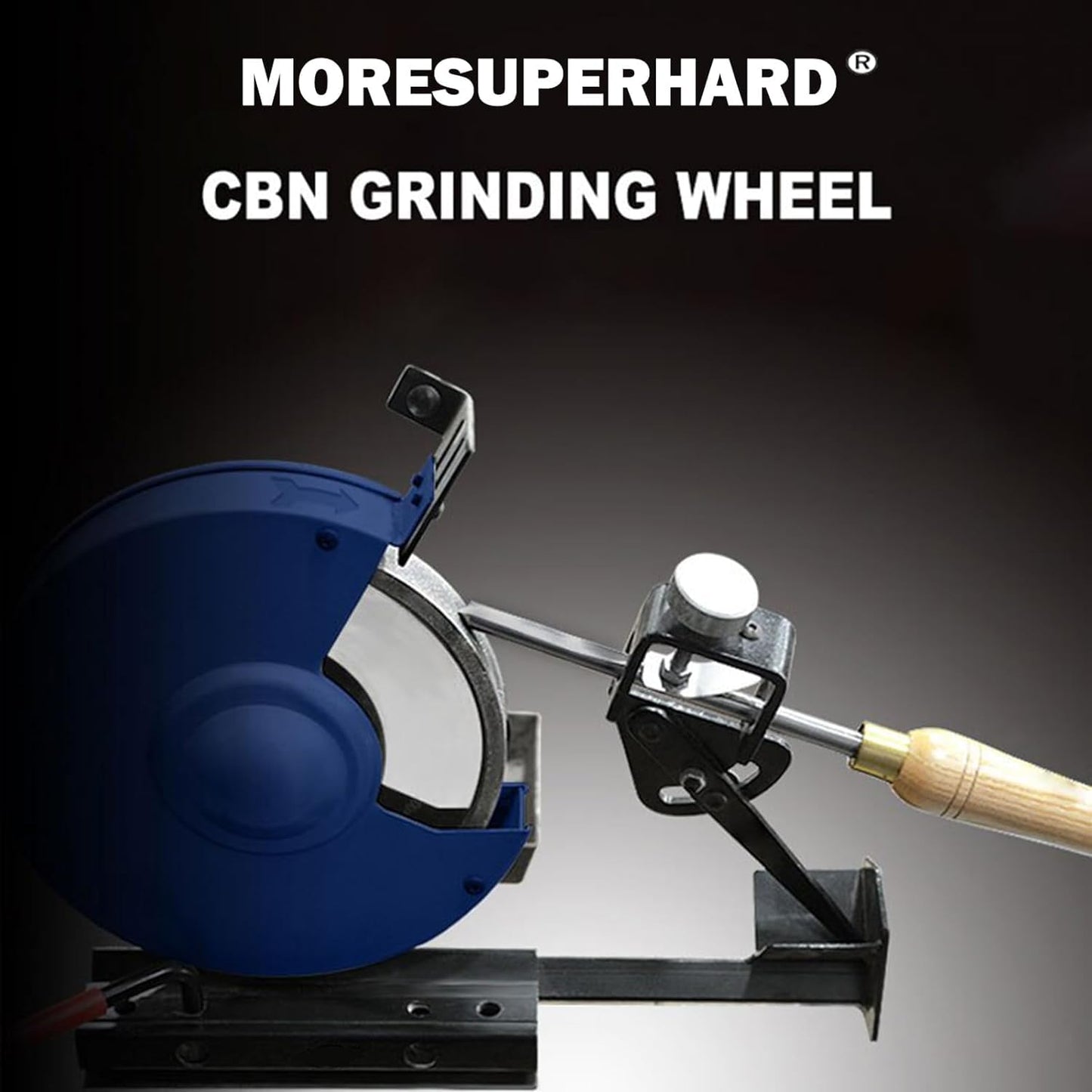 MORESUPERHARD 4 in 1 CBN Grinding Wheel 8 inch 180 Grit,1.25" Wide,5/8" Arbor for Sharpening High Speed Steel Tools Woodturning Tools(180 Grit)