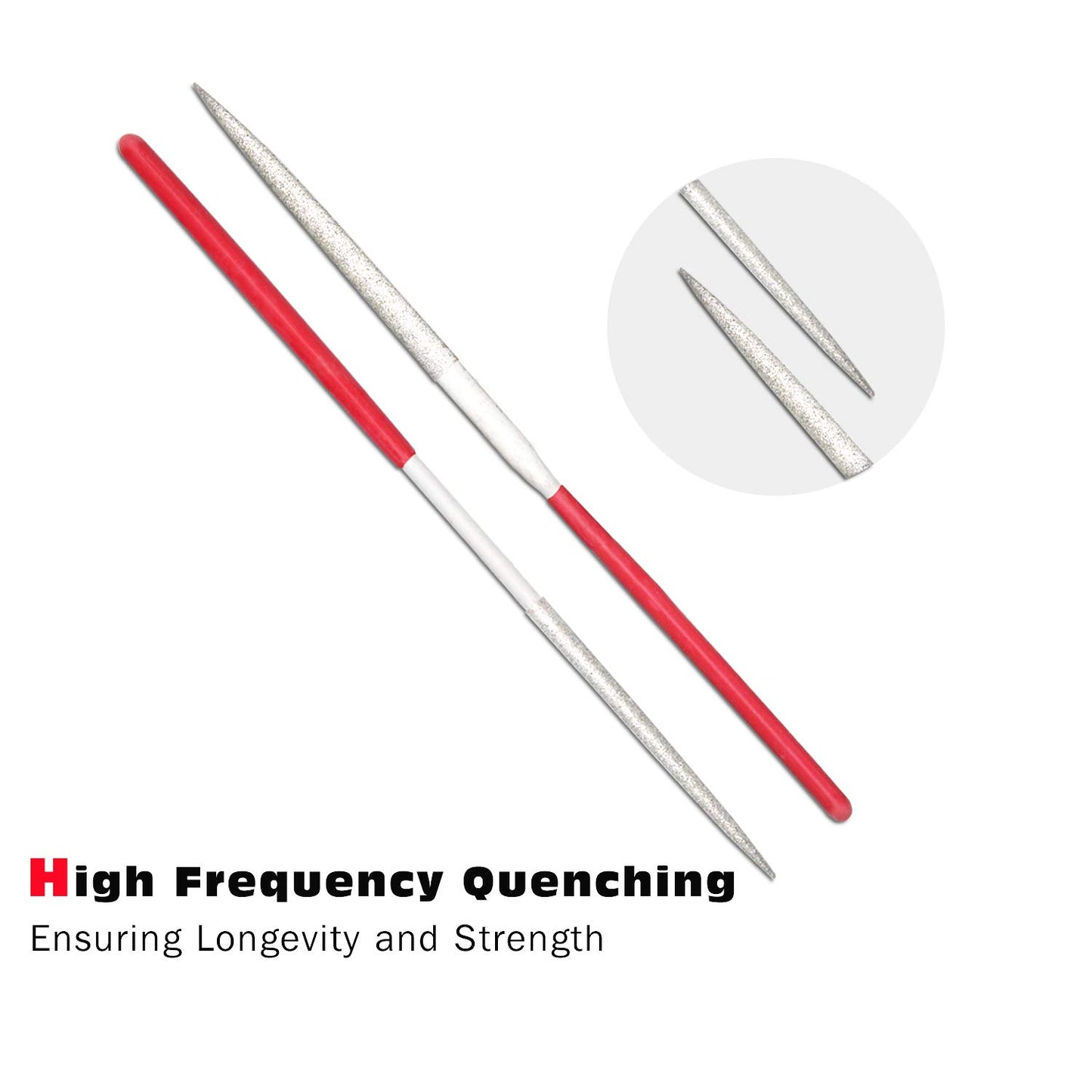 Kalim MINI Diamond Needle File Set (10pcs 150 Grit Precision Diamond File)