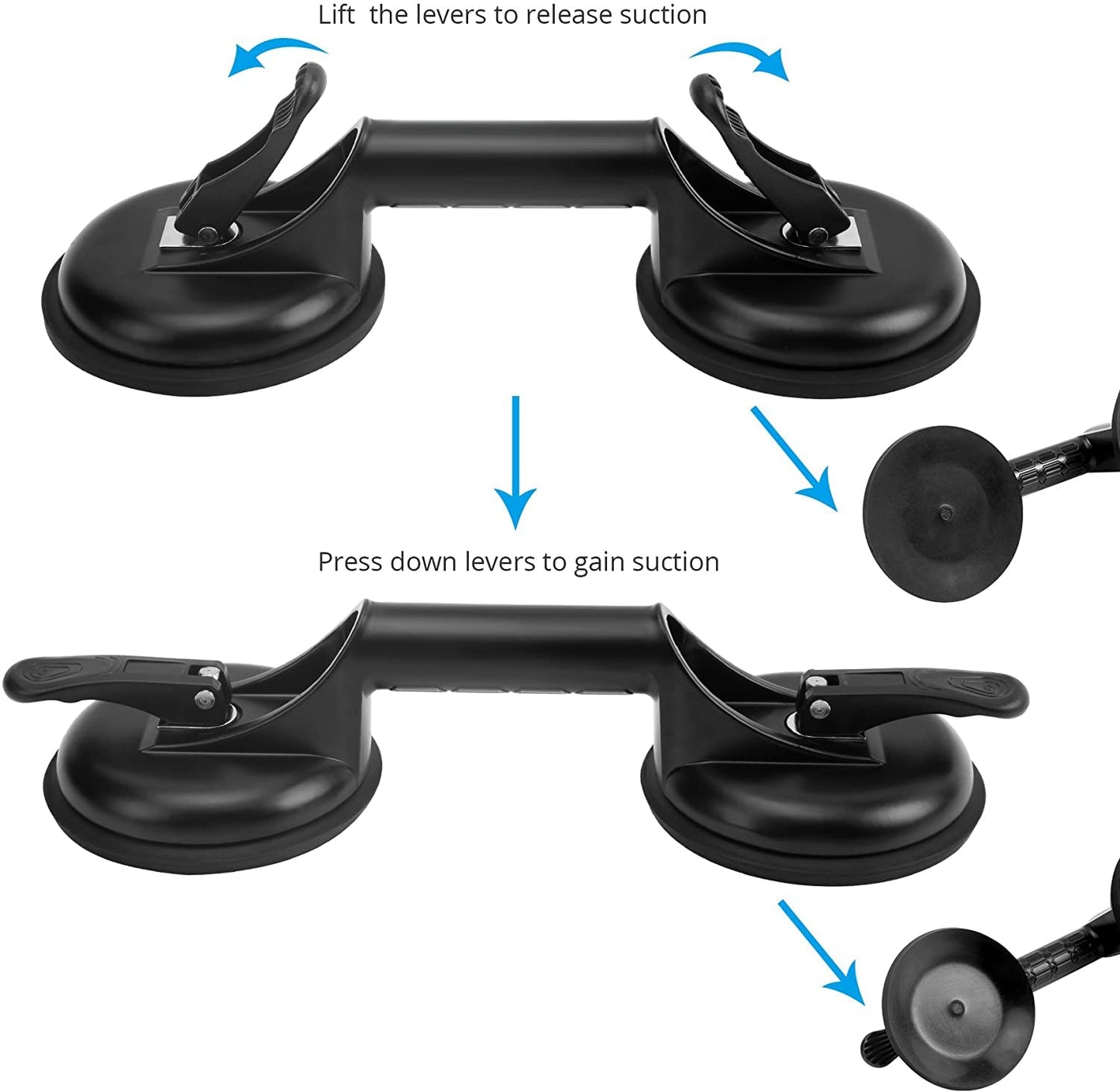 FCHO Floor Gap Fixer Tool for Laminate Floor Gap Repair Include Suction Cup and Mallet (Can't use on scraped surface floor)