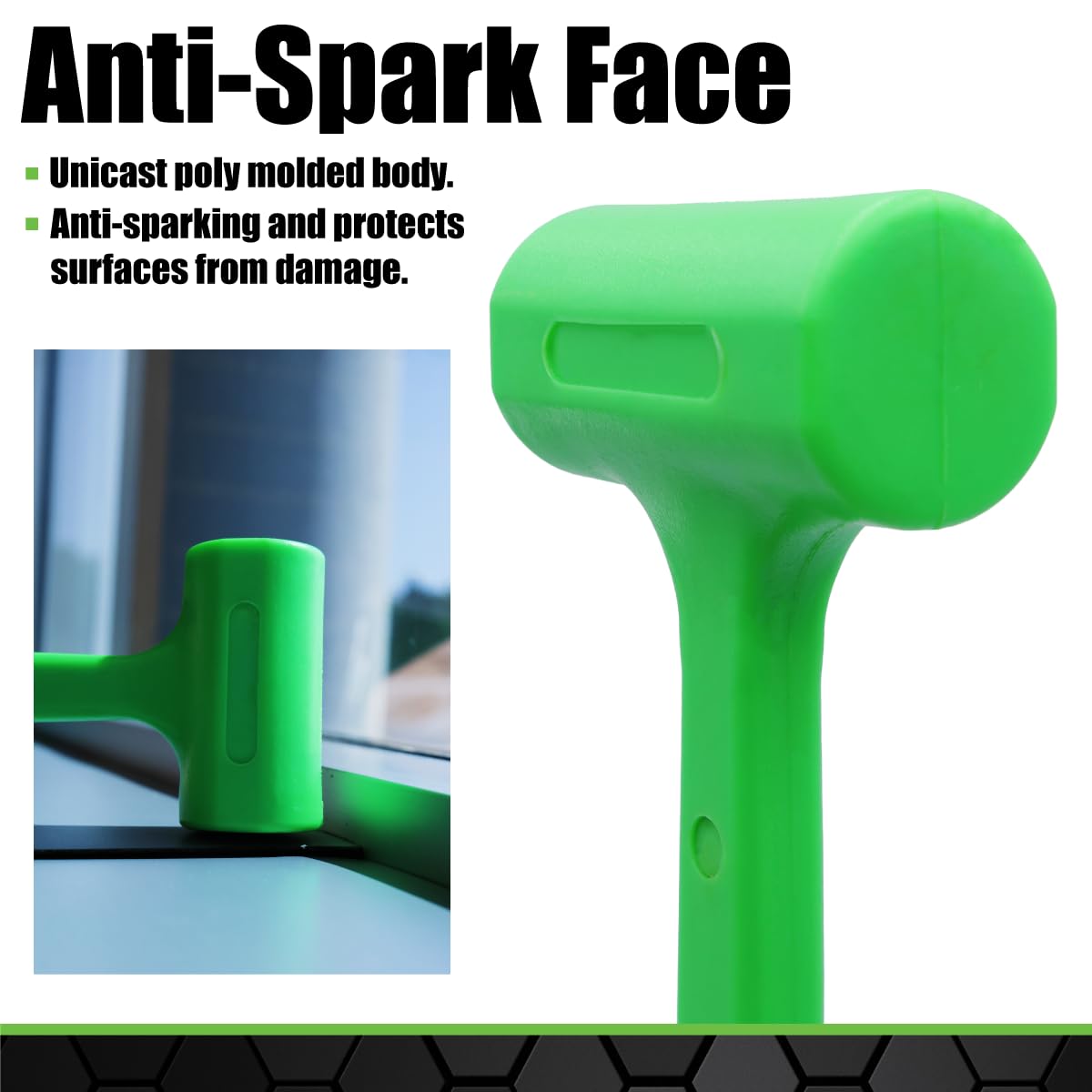 GRIP 3-Pc Deadblow Hammer Set – 12oz Brass, 1lb Ball Peen & ½lb Mallet for Metal Shaping, Garage, Home & Workshop