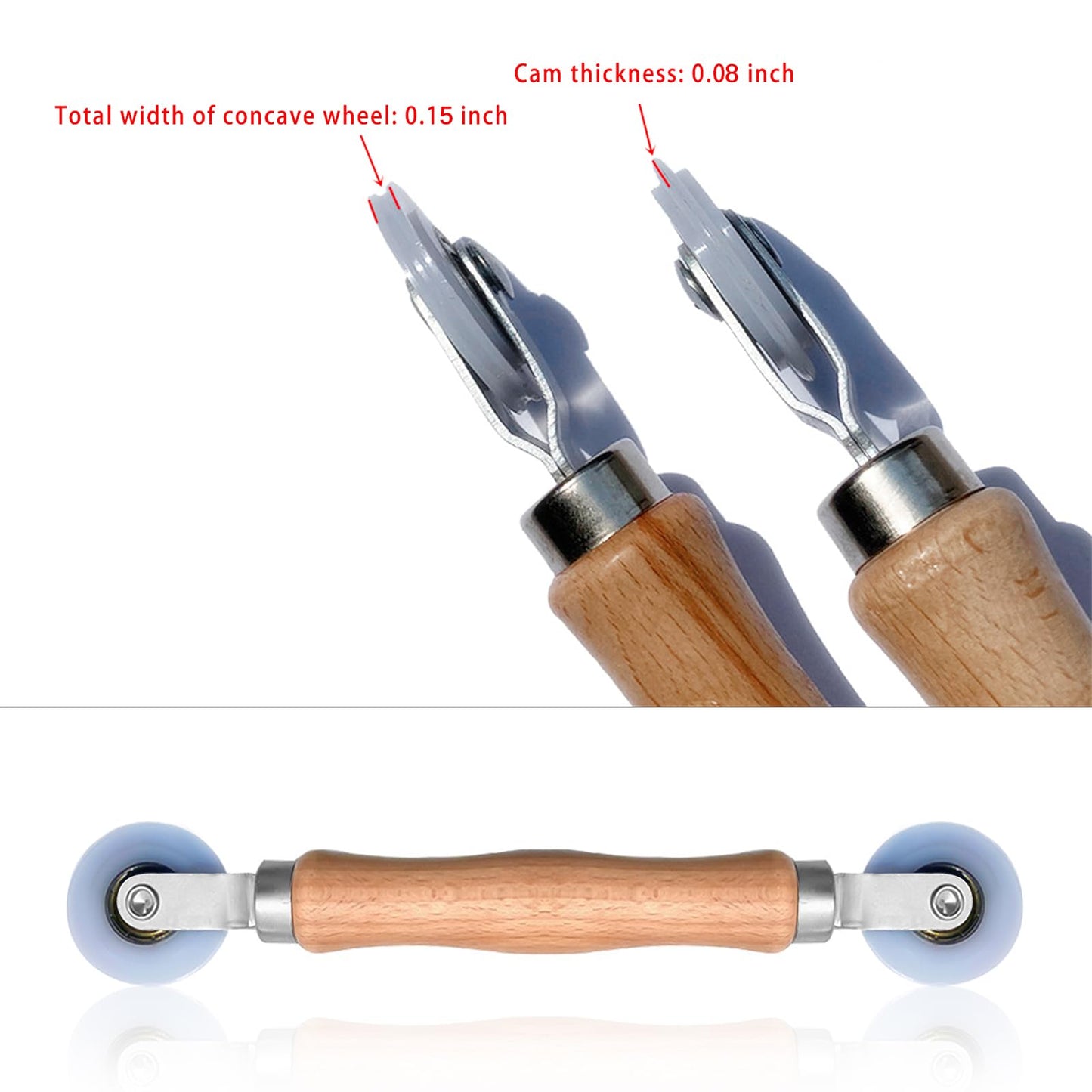 BAYTORY 3Pcs Screen Tool, Window Screen Spline Roller Tool with Wooden Handle and Steel/Nylon Bearing Wheels, Mesh Screen Door Repair Kit Easy to Use