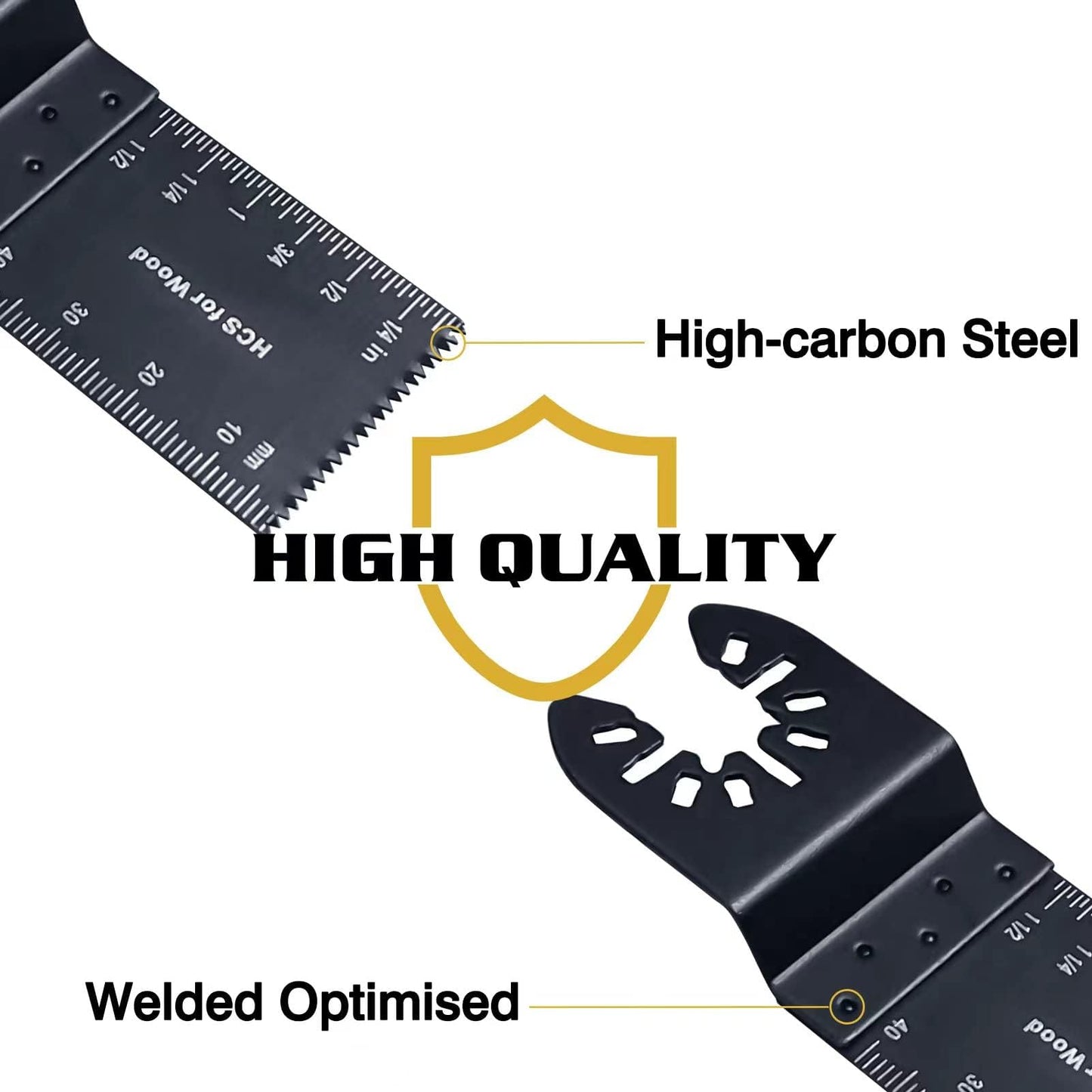 TrivdPro 100PCS Oscillating Tool Blades, Universal Multitool Saw Blades for Wood, Compatible with DeWalt, Milwaukee, Ryobi, Bosch, Rockwell