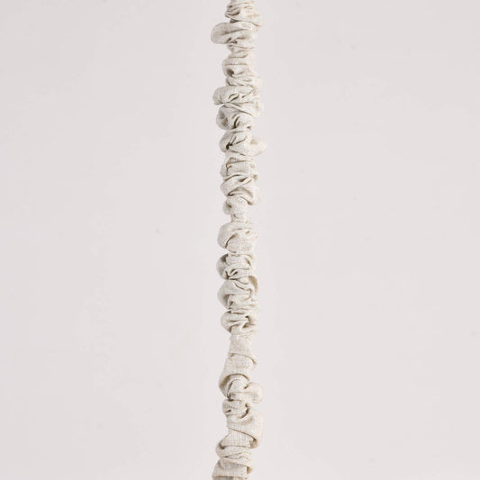 Fabric Cord Cover for Electric Wire and Lamp Chain,6 Feet Length Linen Material Bleached Linen Color