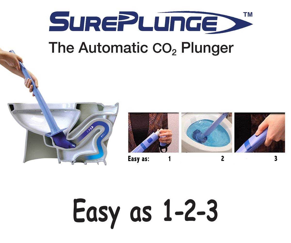 SurePlunge Co2 Cylinder - Qty 10pk (Original Replacement 8g - Single-use)