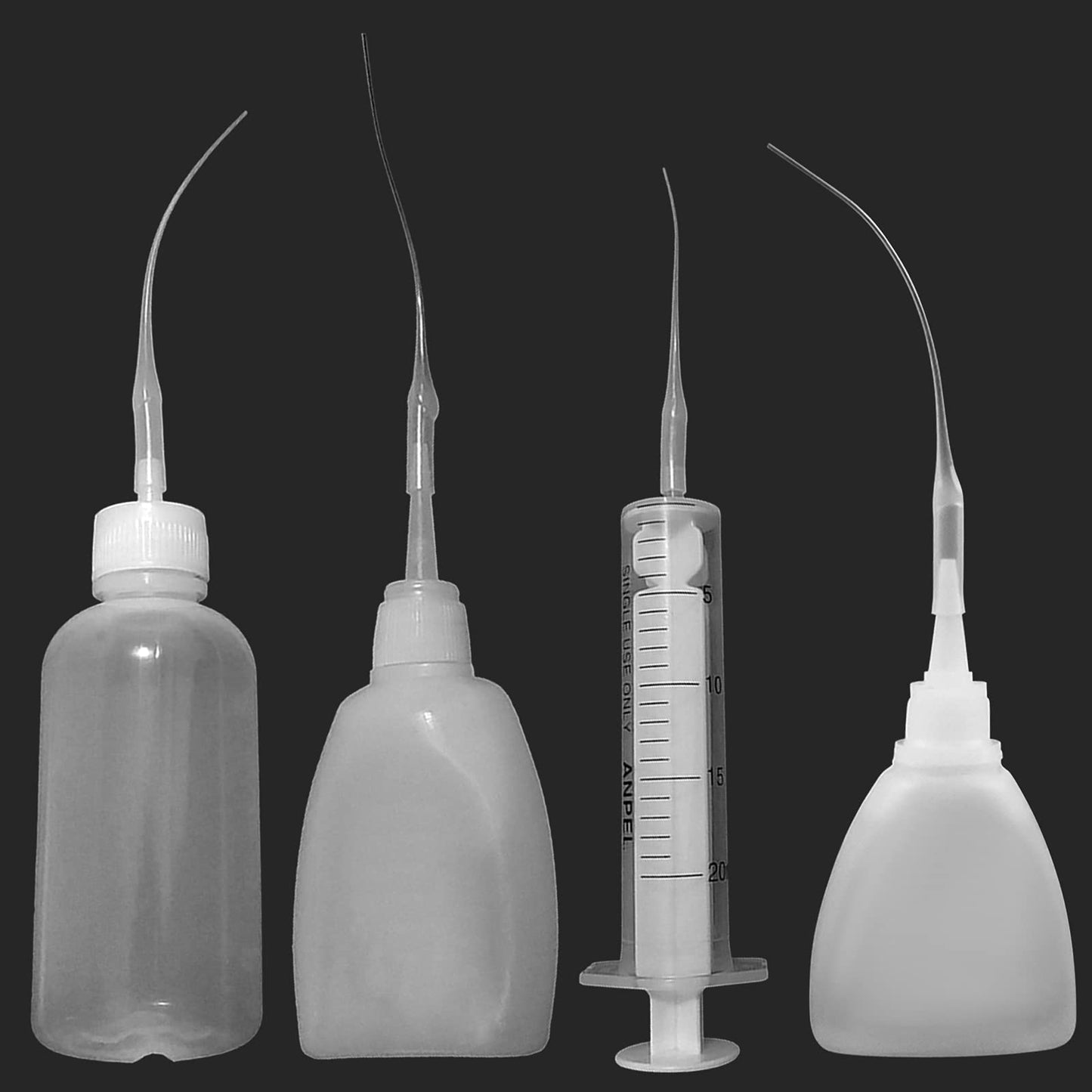 Bonsicoky 200-Pack Micro CA Glue Tips, Precision Applicator Extenders for DIY, Crafts, Lab Dispensing, Adhesive Nozzle Bottles