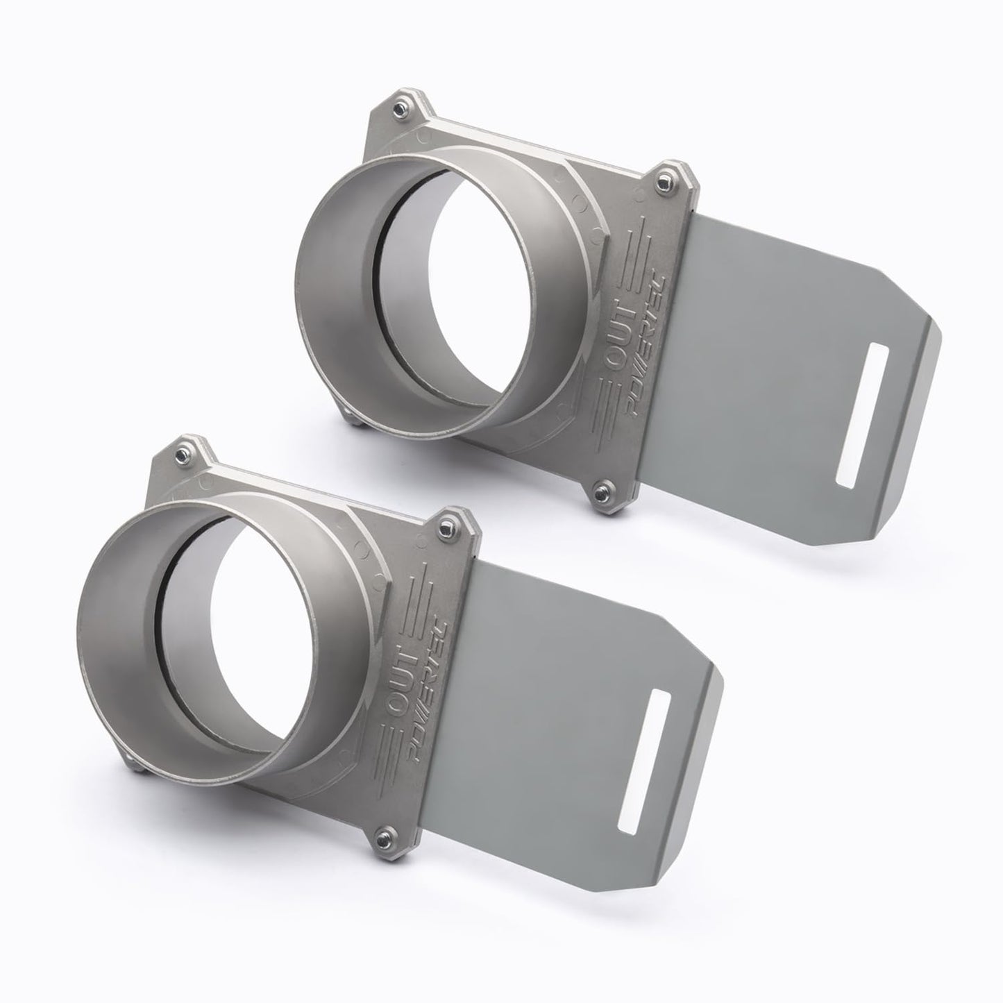 POWERTEC 70326-P2 Blast Gate 4 Inch, w/Anti Clog and Air Leak Seal for Dust Collection, 2 PK