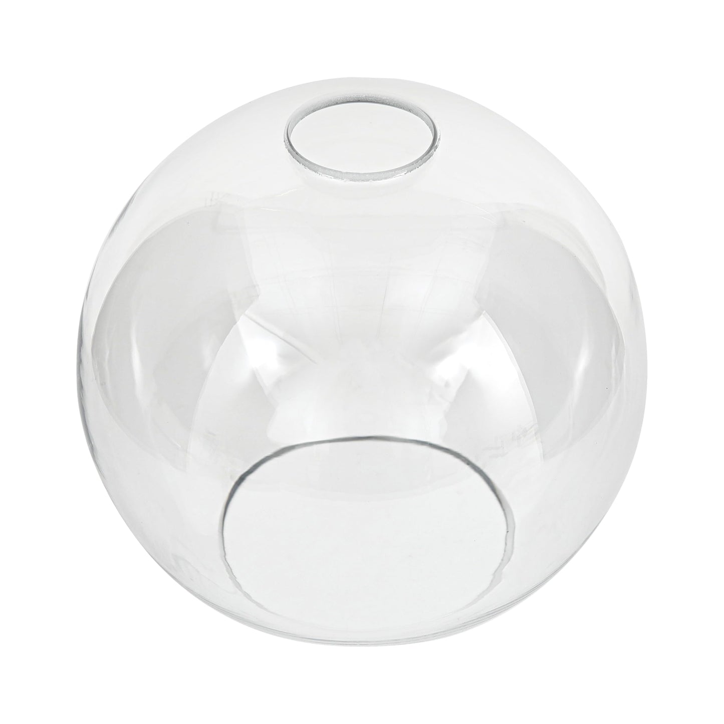 Euzhilumi Glass Lamp Shade Replacement Globe for Light Fixture, 1-5/8 inch Fitter, 7.1" Diameter, 6.3" Height, Clear Glass Cover