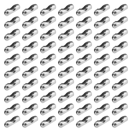70Pcs Silver Ball Chain Connectors Fit for 2.4mm Beaded Chains Pull Connector Clasps for Roman Rollers Blinds Ceiling Fan Decor Chain Repair Jewelry Making Accessorie Clips for DIY Crafts