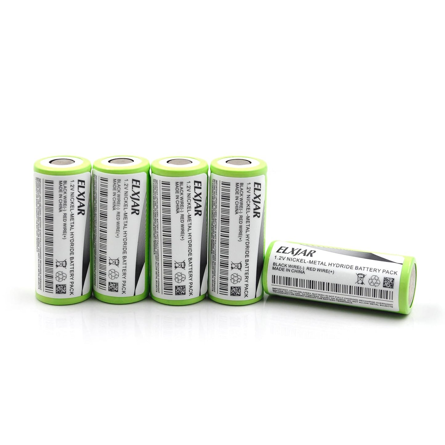 YUTSUJO (5-Pack) 1.2V 2000mAh 4/5A Ni-MH Battery Pack Replacement for Lithonia ELB-1210N ELB-1201N KR-1200AUL ASC0086 Exit Sign Emergency Light