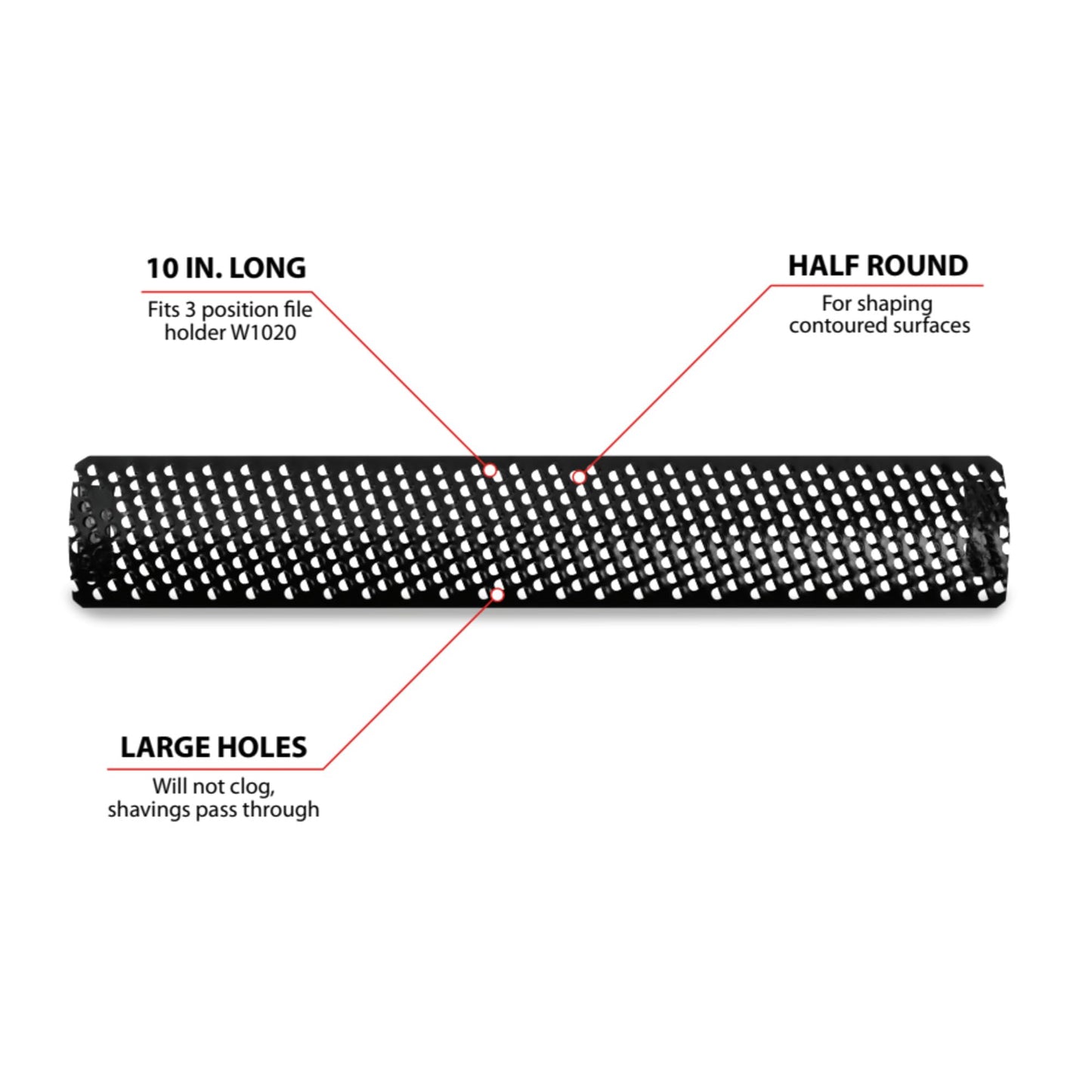 Performance Tool W1023 3 Position Adjustable Handle for Effortless Control - Use Blades Without Holder for Smooth Contoured Surfaces