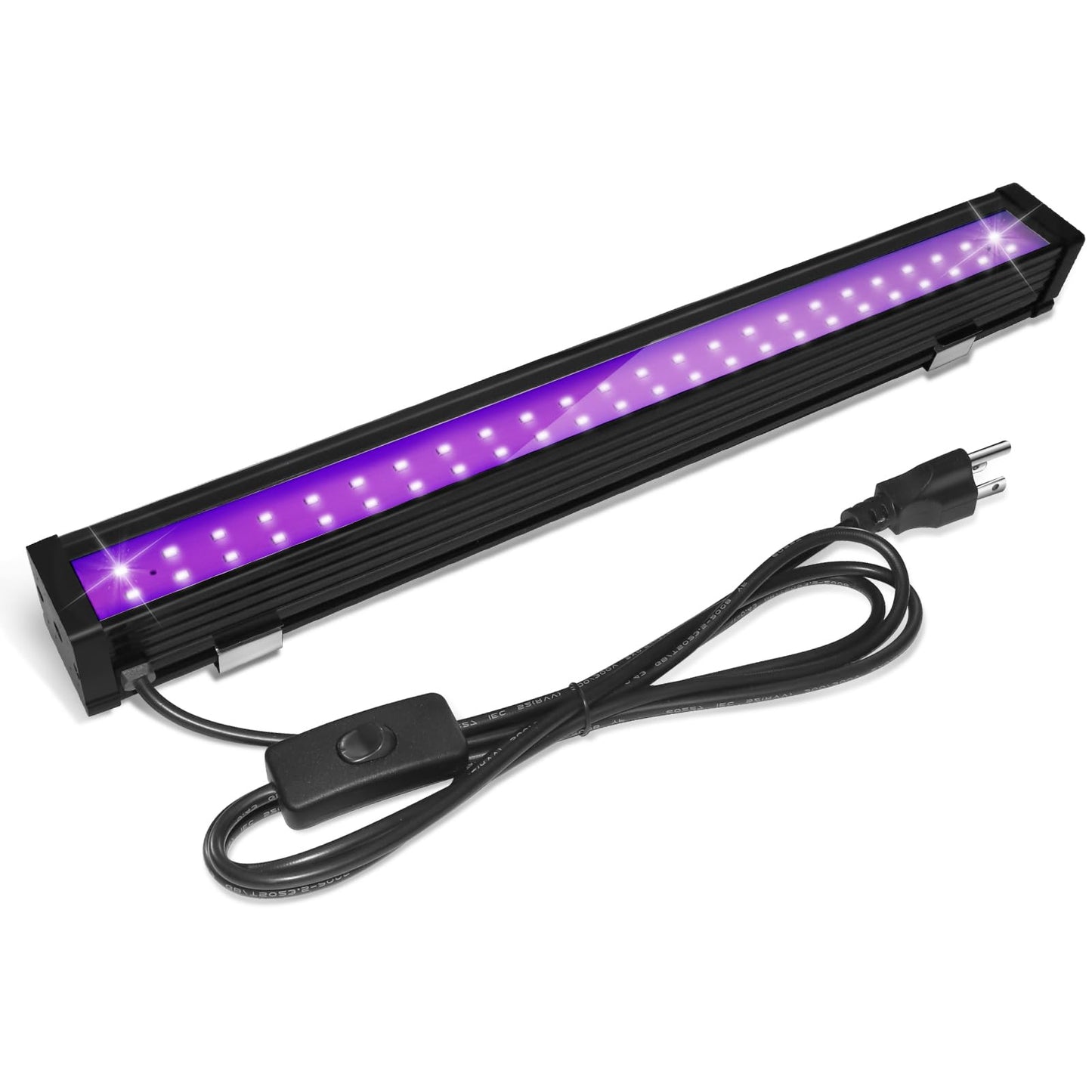 ycponggon 24W LED Black Light Bar, 1-Pack UV Blacklight for Halloween, Glow Parties, Body Paint, Bedroom, Game Room, Stage Lighting