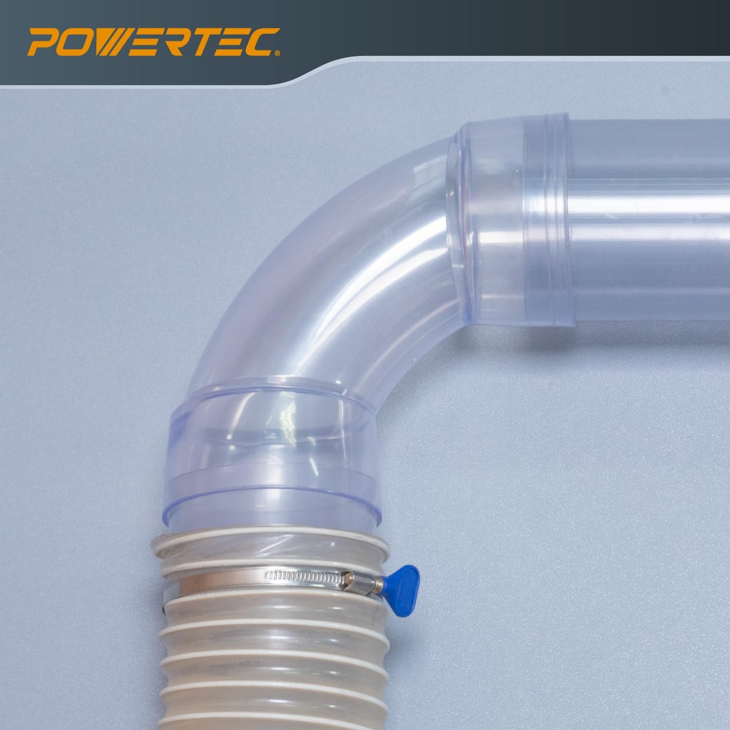 POWERTEC 70306 4" Dust Collection Fittings Kit with Hose Splice, Blast Gates, Pipes, 90° Elbow, Y-Fittings & Mounting Brackets