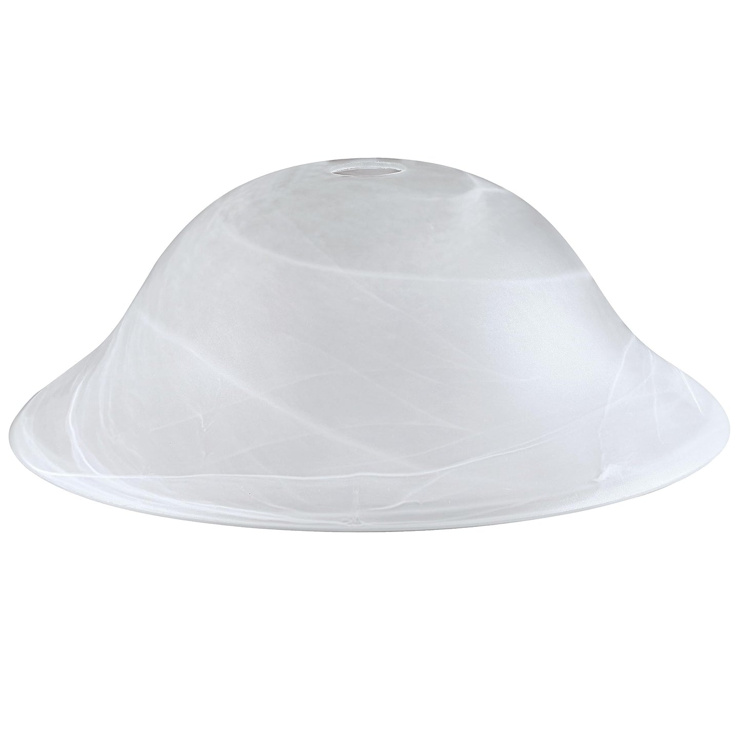 Aspen Creative 23140-11 Etched Alabaster Glass Shade for Medium Base Torchiere, Swag & Pendant Lamps, 15.5" Dia x 5.5" H, 1 Pack