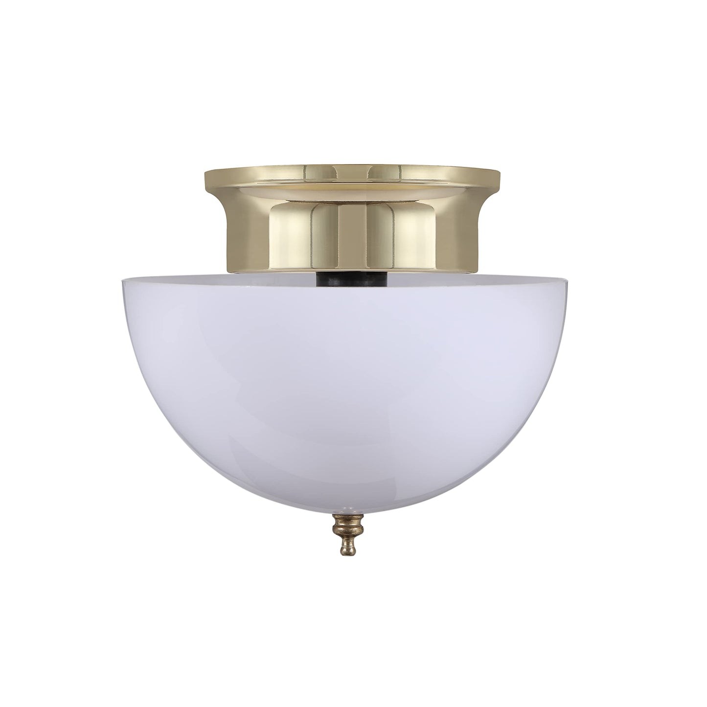 Aspen Creative 28008-15-2, Clip-on Dome Shade for A-Type Bulb Indoor Location Light Fixtures/White Finish, 7 5/8" Diameter x 4" Height, 2 Pack