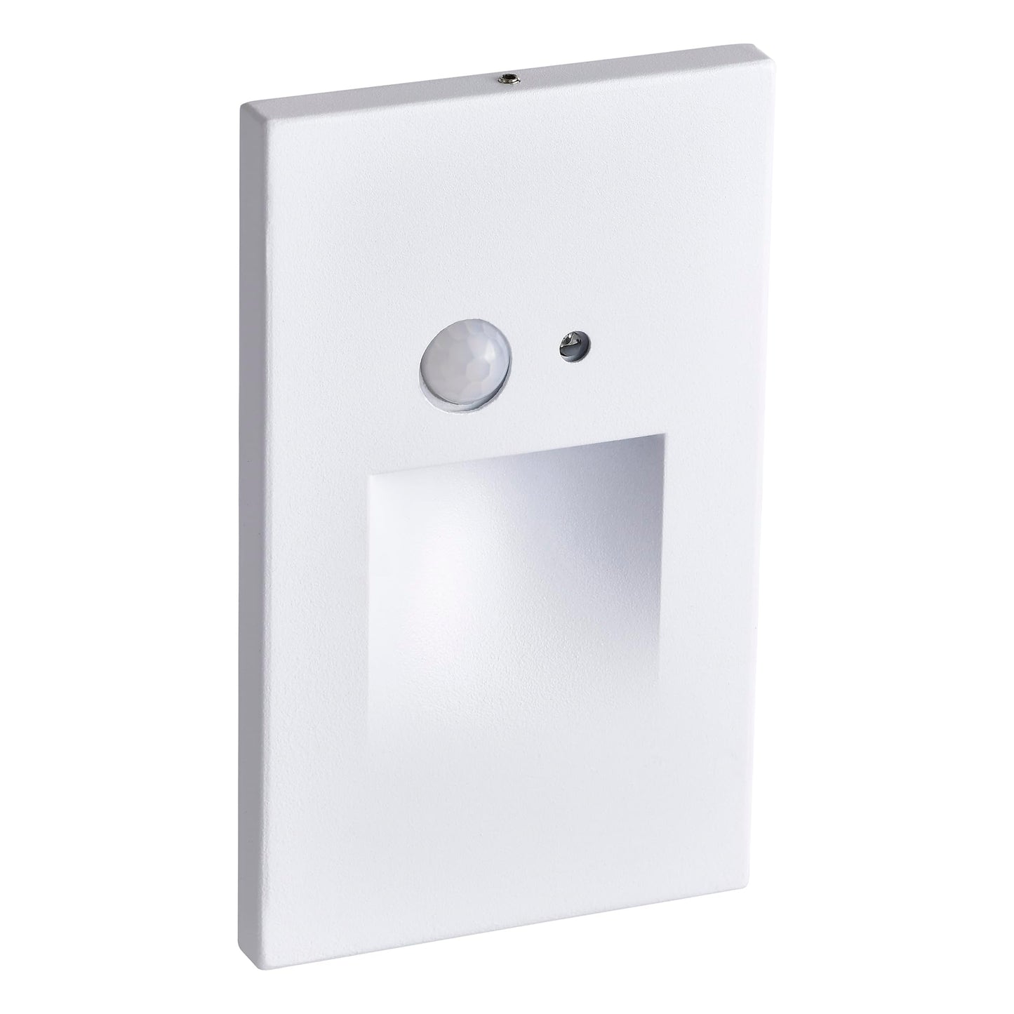 **Edvivi Hardwired LED Step Light, 3000K White Stair Light w/ Motion & Photocell Sensor, Indoor/Outdoor Wet Location, Pathway Patio, 1-Pack**