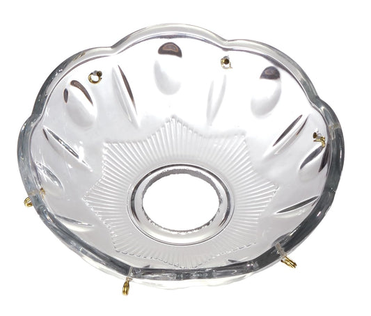 B&P Lamp® 4 Inch Pressed Glass Bobeche With 4 Pins