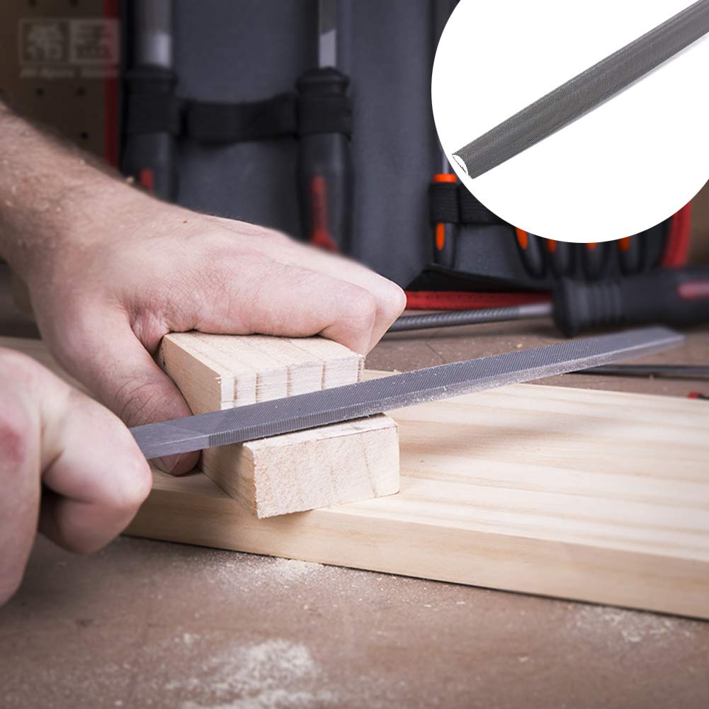 17-Piece File Tool Set with Case – T12 Alloy Steel, Precision Flat/Triangle/Half-Round/Round Files + 12 Needle Files & Brush