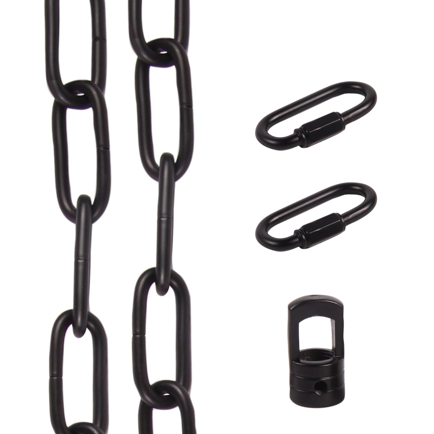 AK Lighting Metal Lighting Chian, Heavy Pendant Lamp Fixture Chain (12",Black)