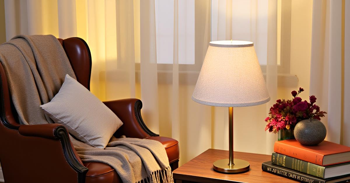 Aspen Creative 56028, Empire Uno Lamp Shade in Medium Brown Burlap Textured Fabric, 5" Top x 9" Bottom x 7" Slant Height, Slip UNO 33mm