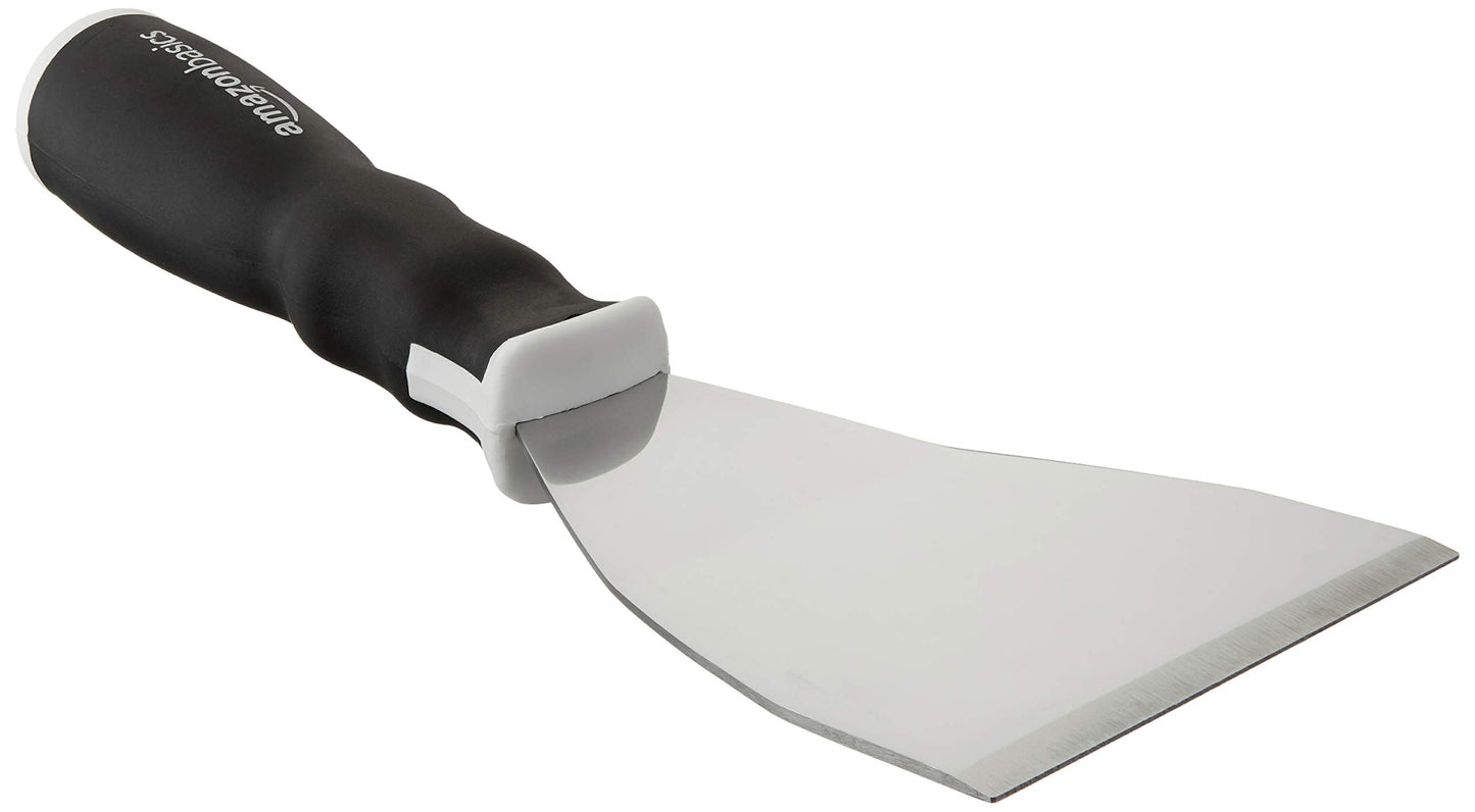 Amazon Basics Soft Grip Bent Scraper with Pole Socket, Heavy-Duty Hammer End for High-Reach Scraping, 3"