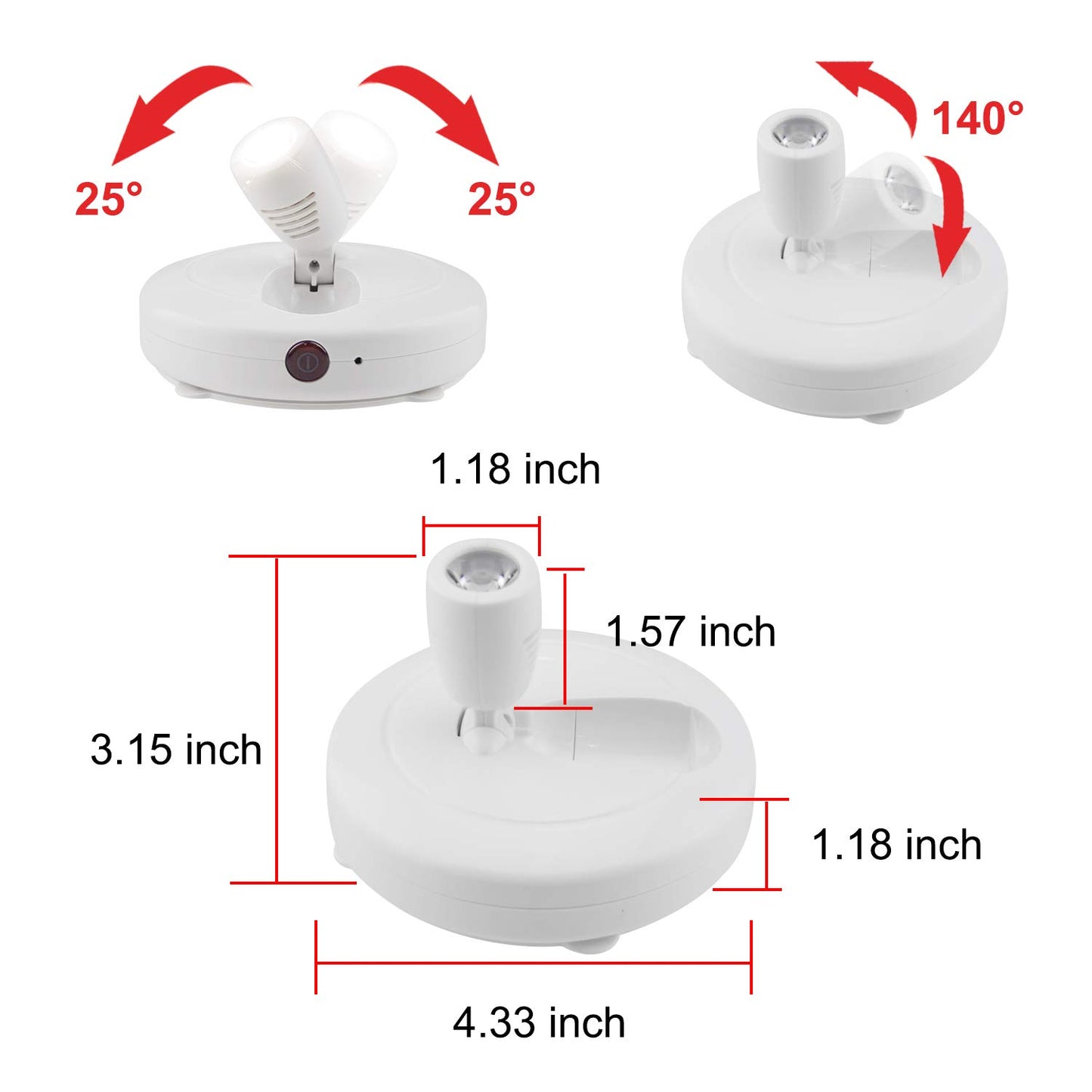 HONWELL 2-Pack Wireless LED Puck Lights with 2 Remotes – Rotatable Indoor Accent, Closet & Artwork Lighting for Paintings
