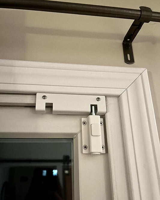 SDGINA Sliding Door Lock for Sliding Glass Door,Security Door Locks for Sliding Patio Doors, Lock Size 2.5" L, 1.5"W, Confirm Door Fit Before Purchase