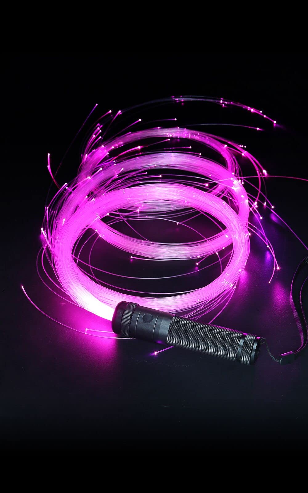 LQMEILI 6ft LED Fiber Optic Whip Lights, 12 Colors, 36 Modes, 360° Swivel Pixel Space Whip for Raves, Dance, Festivals & Parties