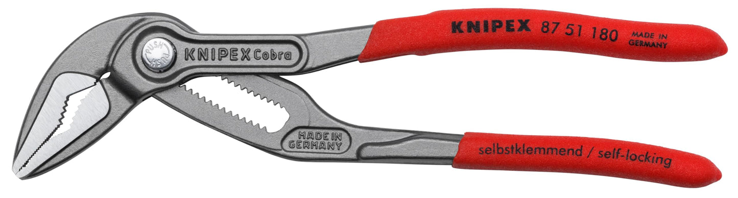 KNIPEX Tools 87 51 180 Cobra® ES Water Pump Pliers, 7-1/4"