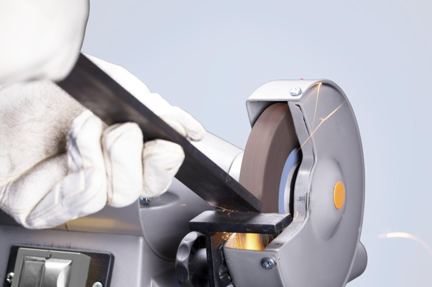 PFERD Vitrified Bench Grinding Wheel – Universal, 10" Diameter, 1" Thick, 1-1/4" Arbor, 80 Grit, Aluminum Oxide, for General Metalworking - Part 61772