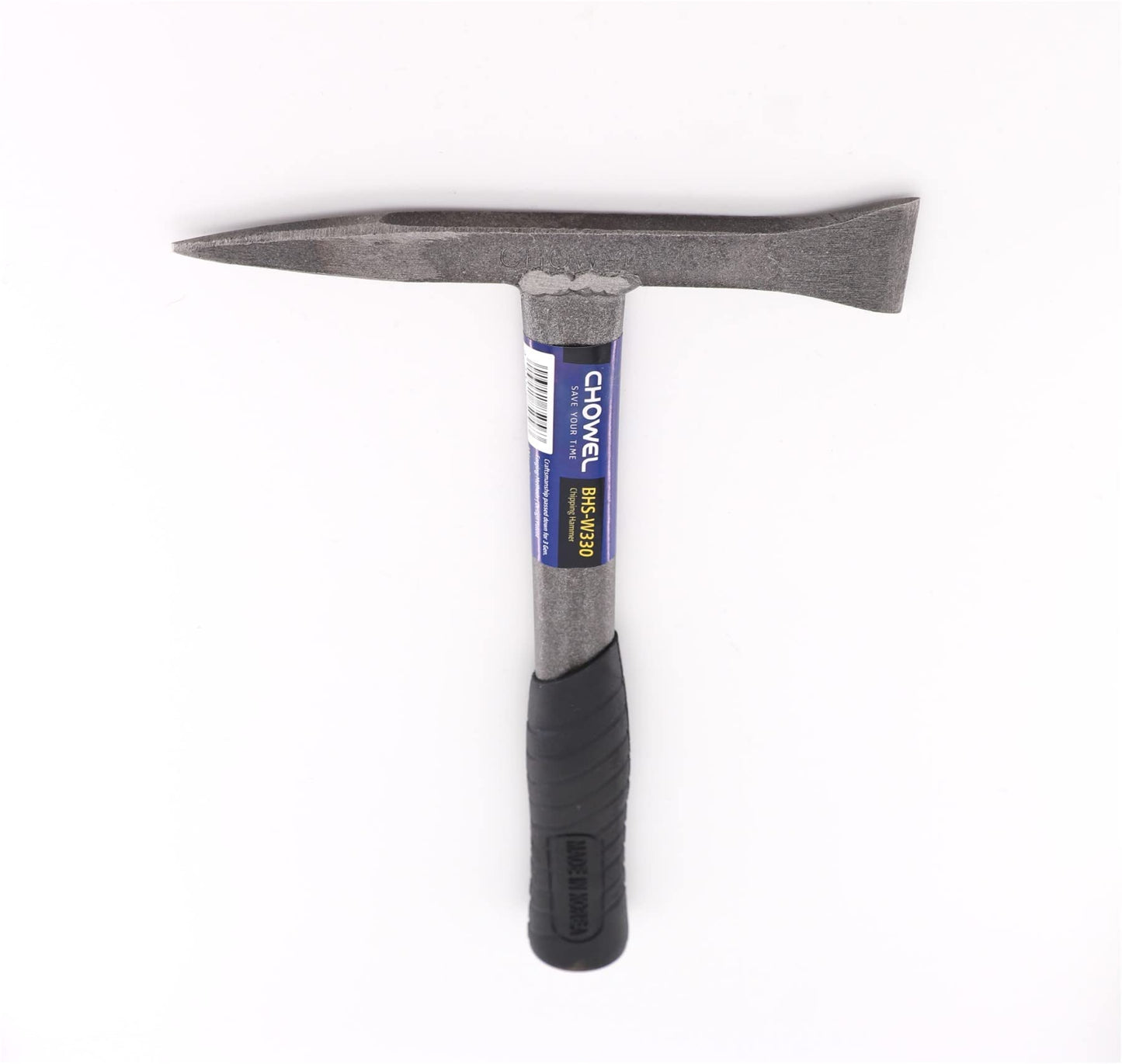 CHOWEL BHS-W330 Welding Chipping Hammer, 13 oz Lightweight Forged Steel Slag & Spatter Removal Tool with Shock-Reducing Rubber Grip