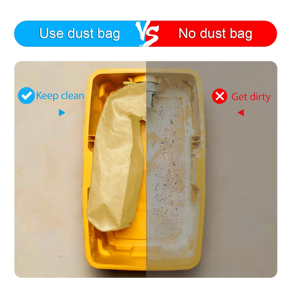 10 Pack DXVA25-4040 Dust Bag-4 gallon Replacement for DEWALT DXV04T 4 Gallon Wet/Dry Vacuum