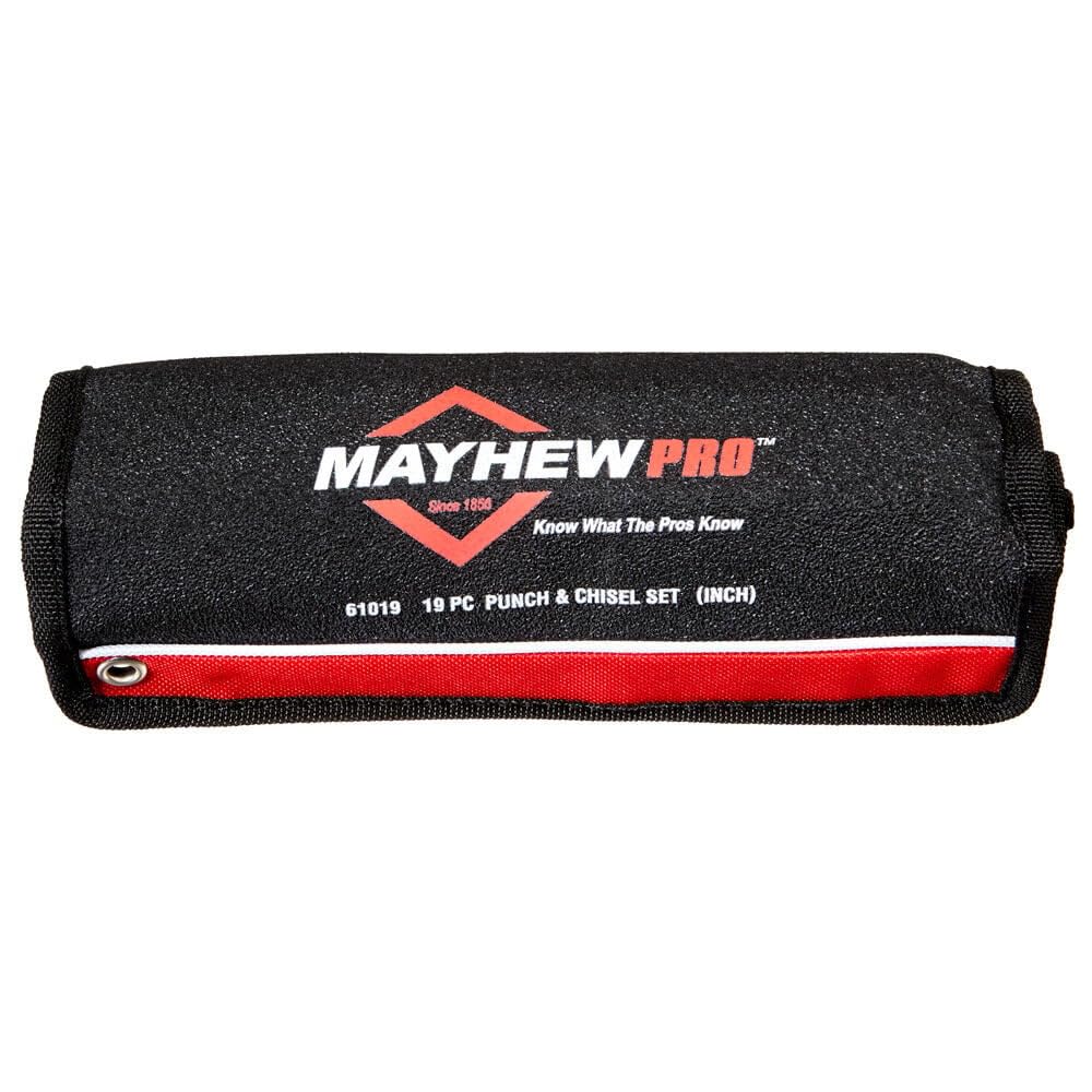 Mayhew Tools 61019 Punch and Chisel Set, 19-Piece, Black Oxide Finish