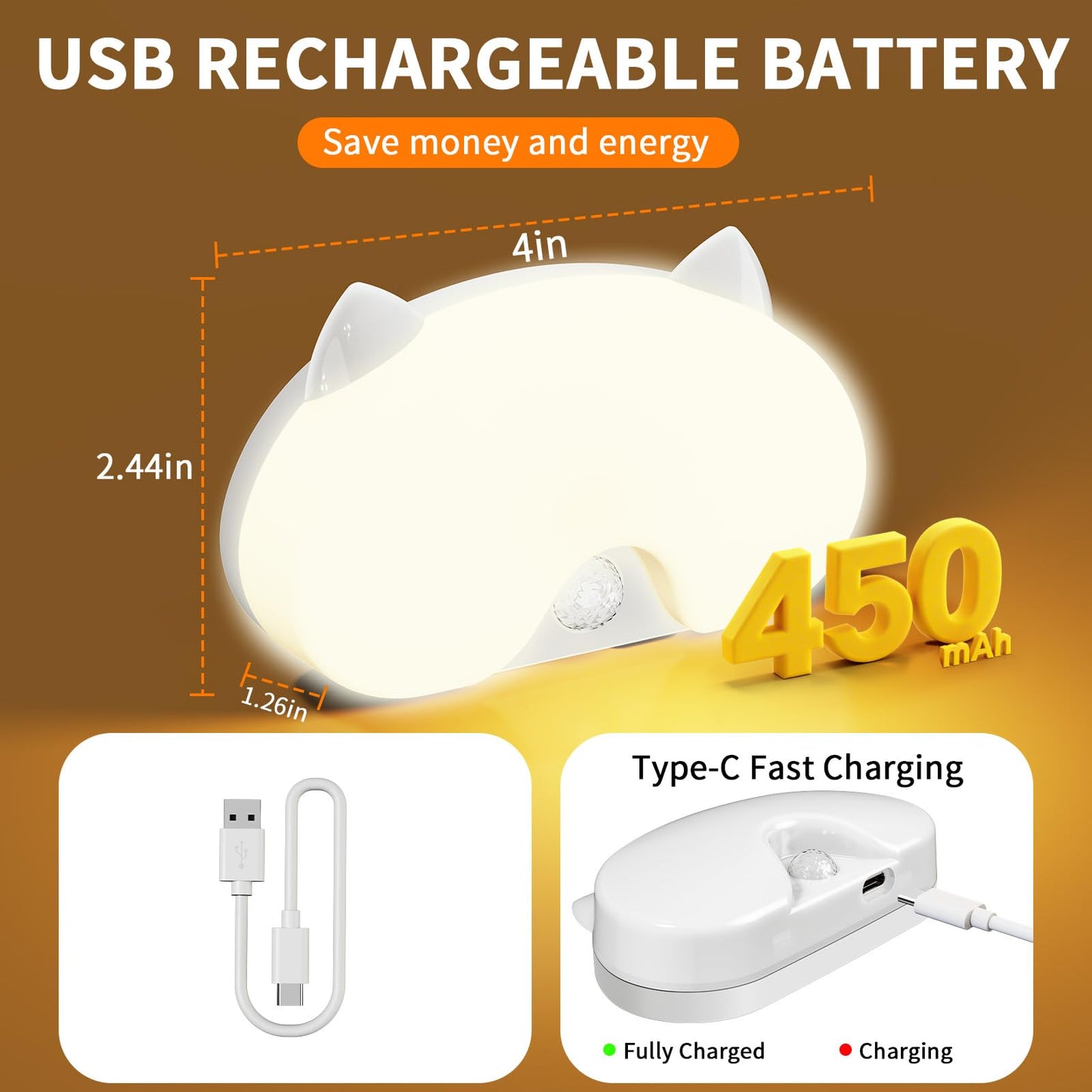 Blissfuhue 3-Pack Motion Sensor Stair Lights – Rechargeable, Magnetic, Wireless LED Step Lights for Hallway, Bedroom, Kitchen