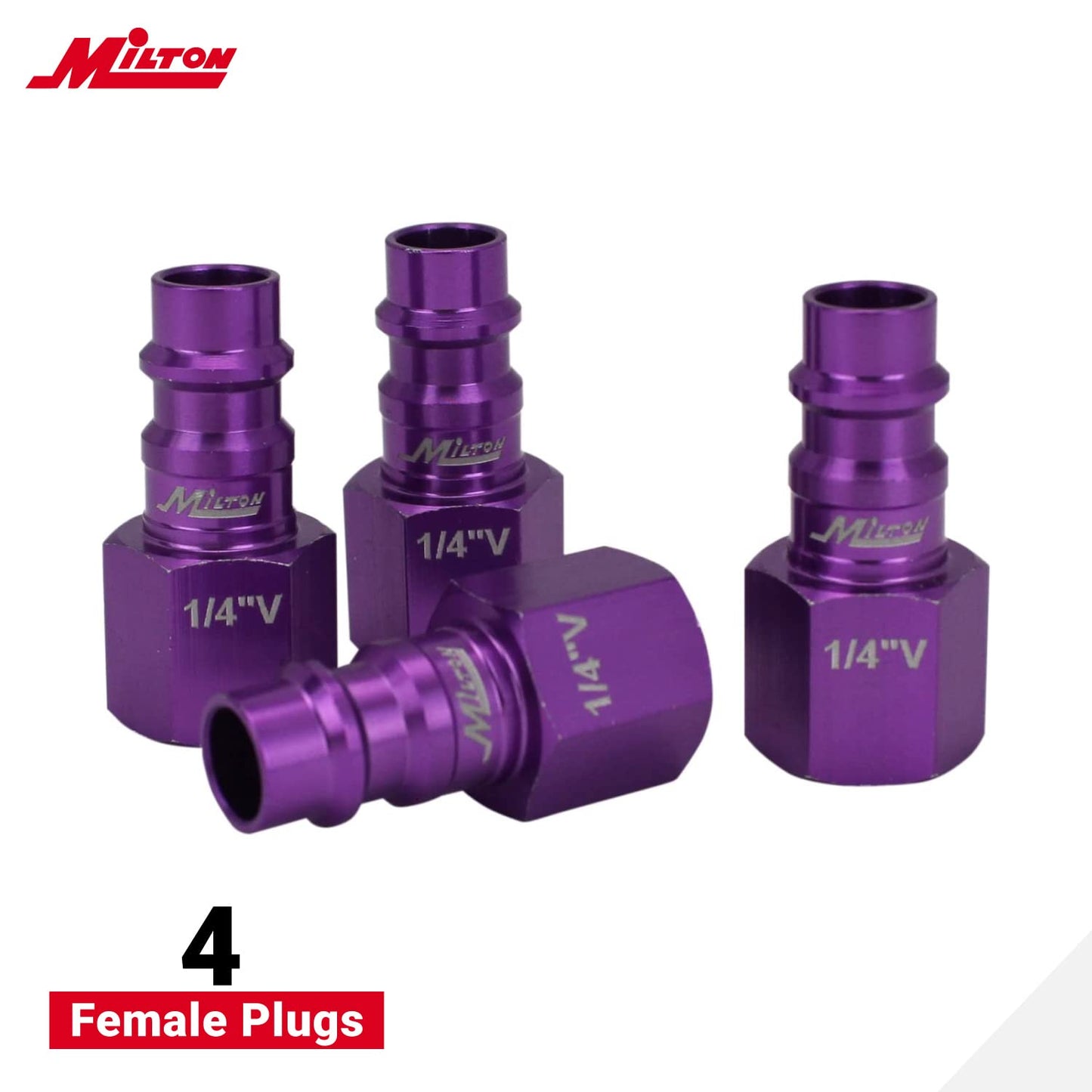 Milton S-314VKIT Kit, 14pc Hi-Flo V style 1/4", Purple