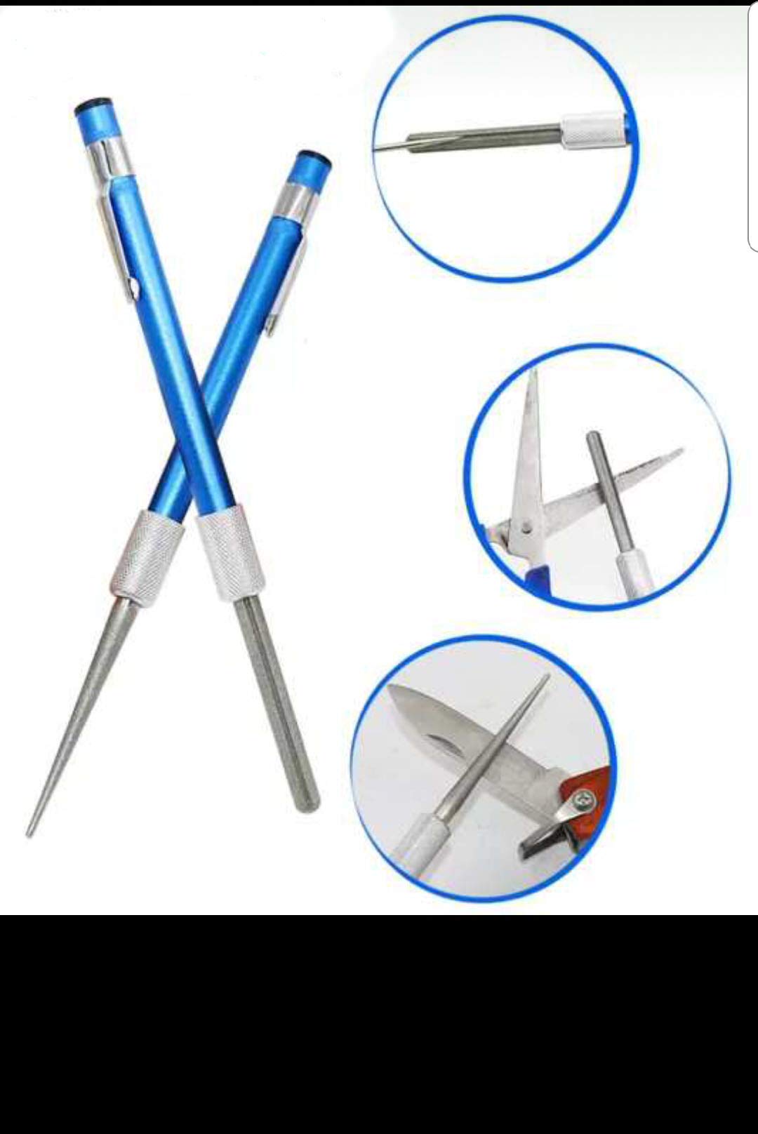 Blue Diamond Coated Half Round Crystal & Glass File Saver Multi-Purpose Sharpener