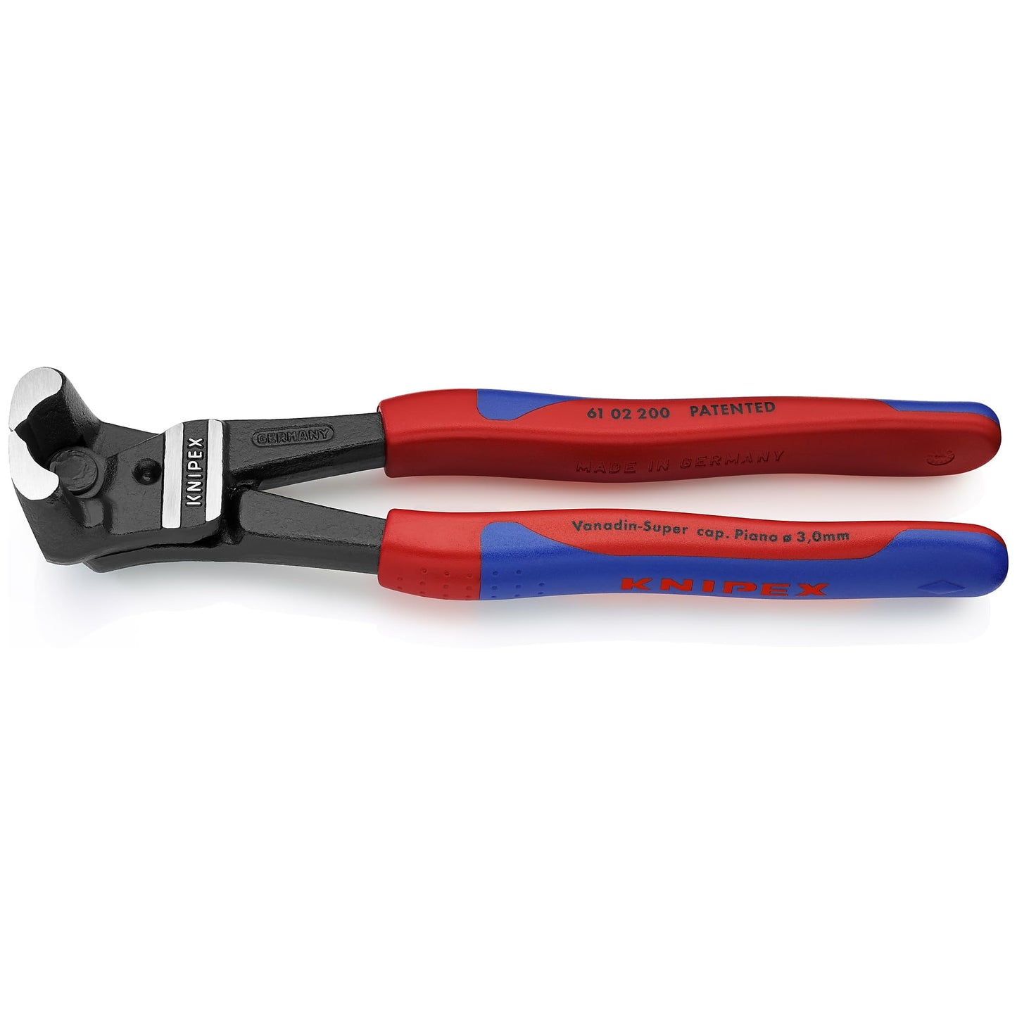 KNIPEX - 62 02 200 Tools - High Leverage Bolt End Cutting Nippers, Multi-Component (6102200)