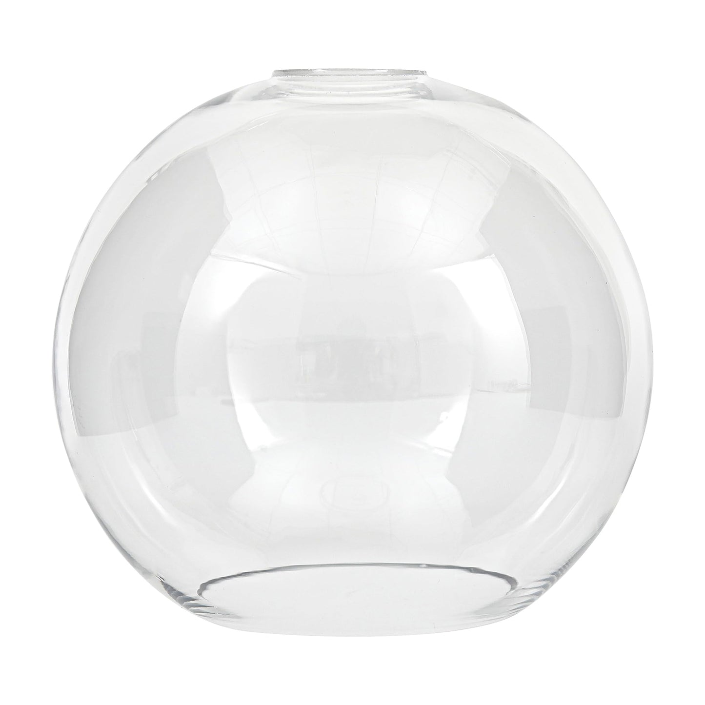 Euzhilumi Glass Lamp Shade Replacement Globe for Light Fixture, 1-5/8 inch Fitter, 7.1" Diameter, 6.3" Height, Clear Glass Cover