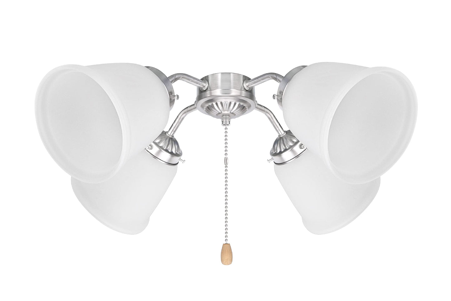 Aspen Creative 23045-4 Transitional Style Bell Shaped Frosted Replacement Glass Shade, 2-1/8" Fitter Size, 4-5/8" high x 4-5/8" diameter, 4 Pack